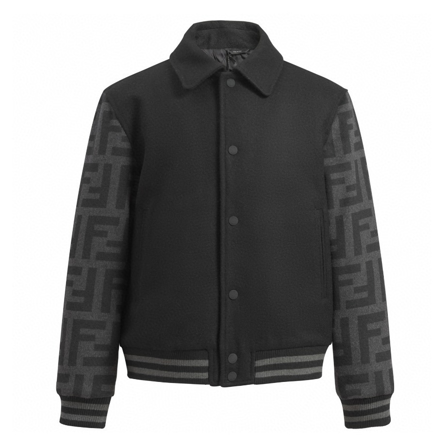 【Suministro exclusivo】 Chaqueta de piloto de lana con mangas de doble F de FD. El tejido utiliza mezcla de lana, durade…