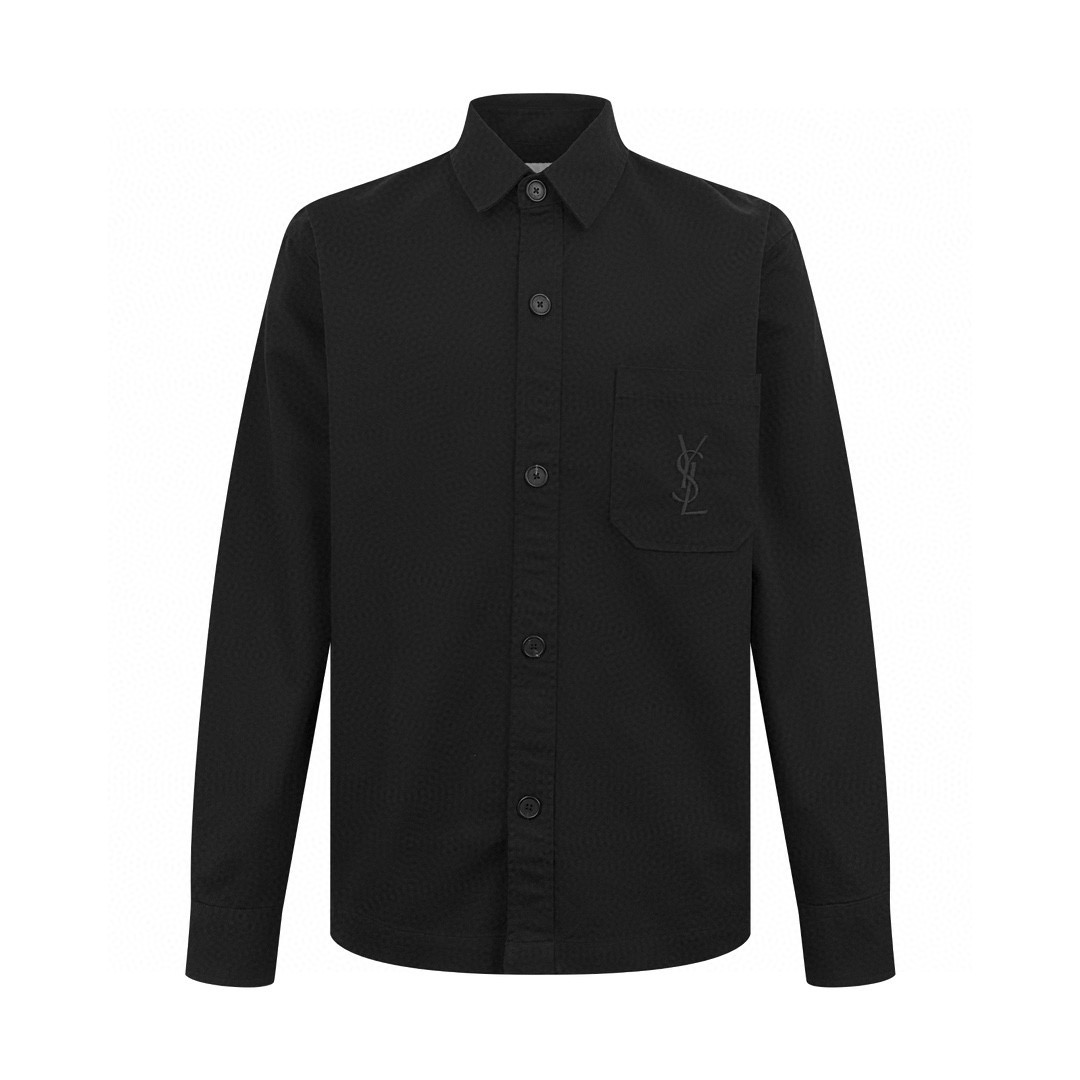 Saint Laurent YSL 圣罗兰刺绣排扣衬衫外套