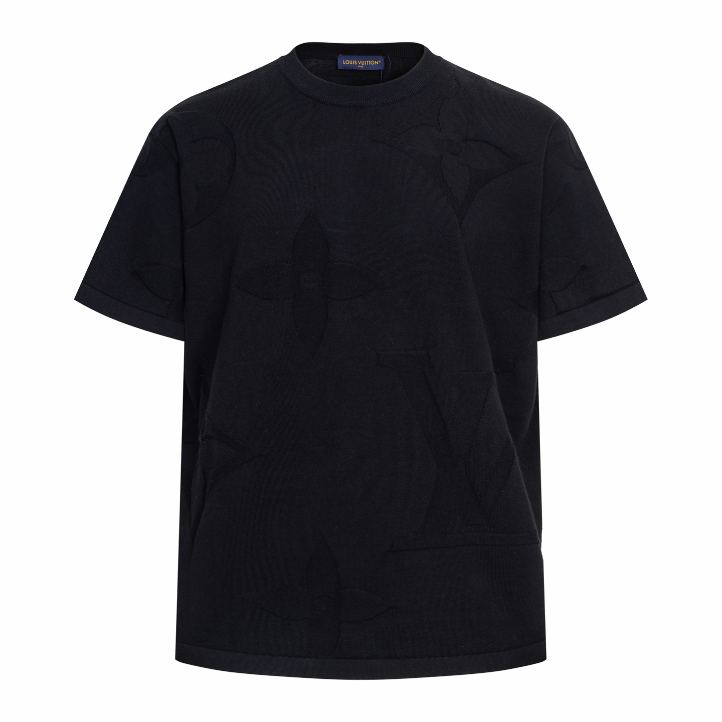P160 1v 25FW Mangas cortas de lana con estampado oscuro en intarsia (negro). La versión original se compró por 10.800 y…