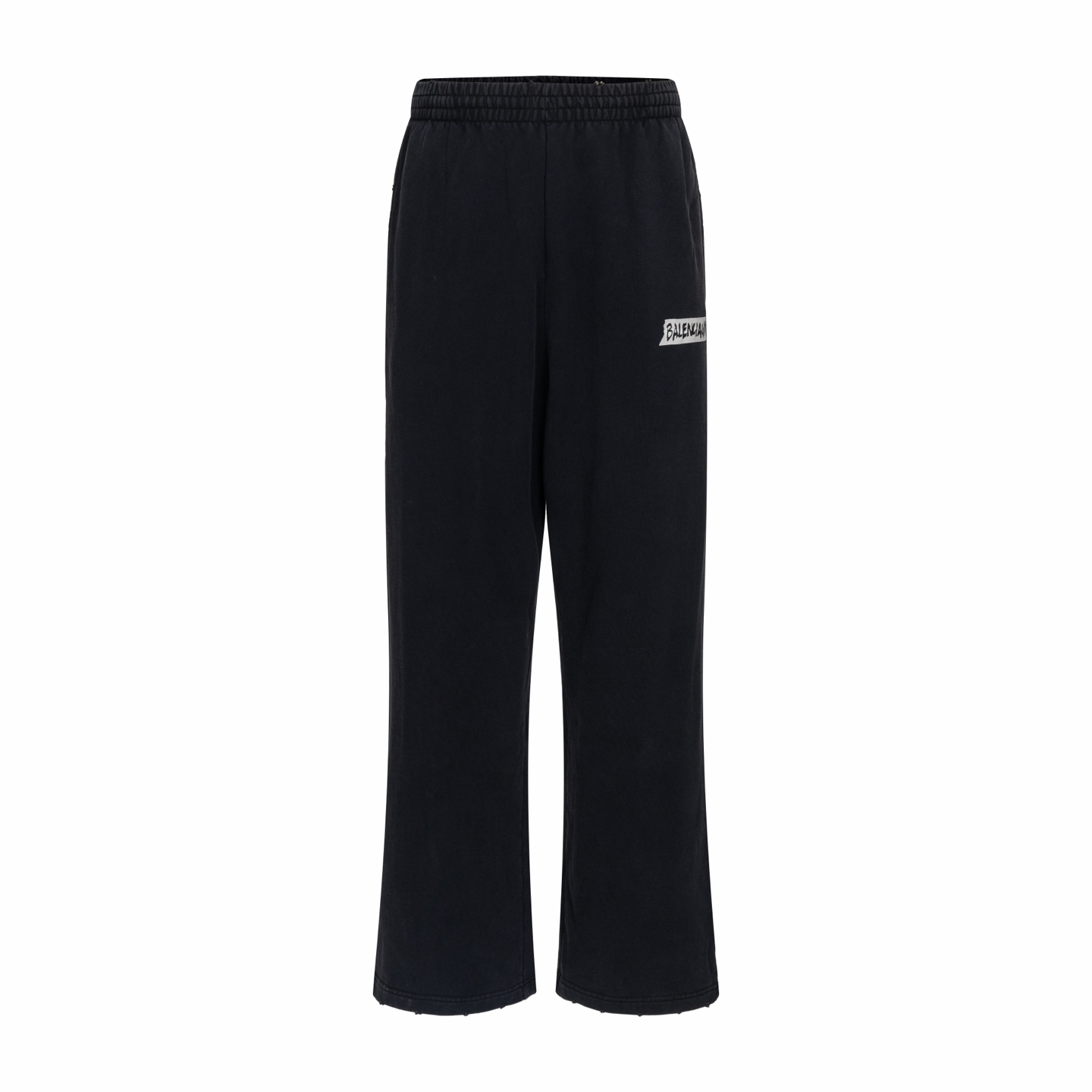 P220 BLCG 25FW Pantalón recto con estampado blanco. La tela utiliza una estructura compuesta de doble hilo 26S + 10S 38…