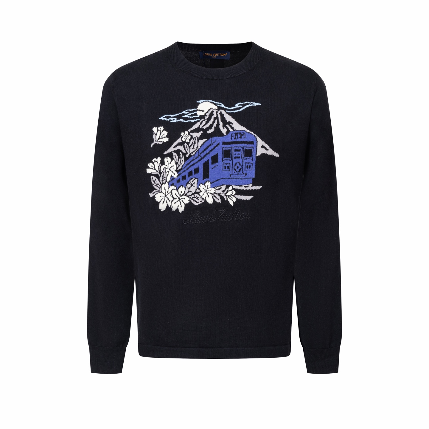 P220 1v x Nigo Mount Fuji Locomotive suéter de cuello redondo bordado. El producto original se compró y desarrolló por …