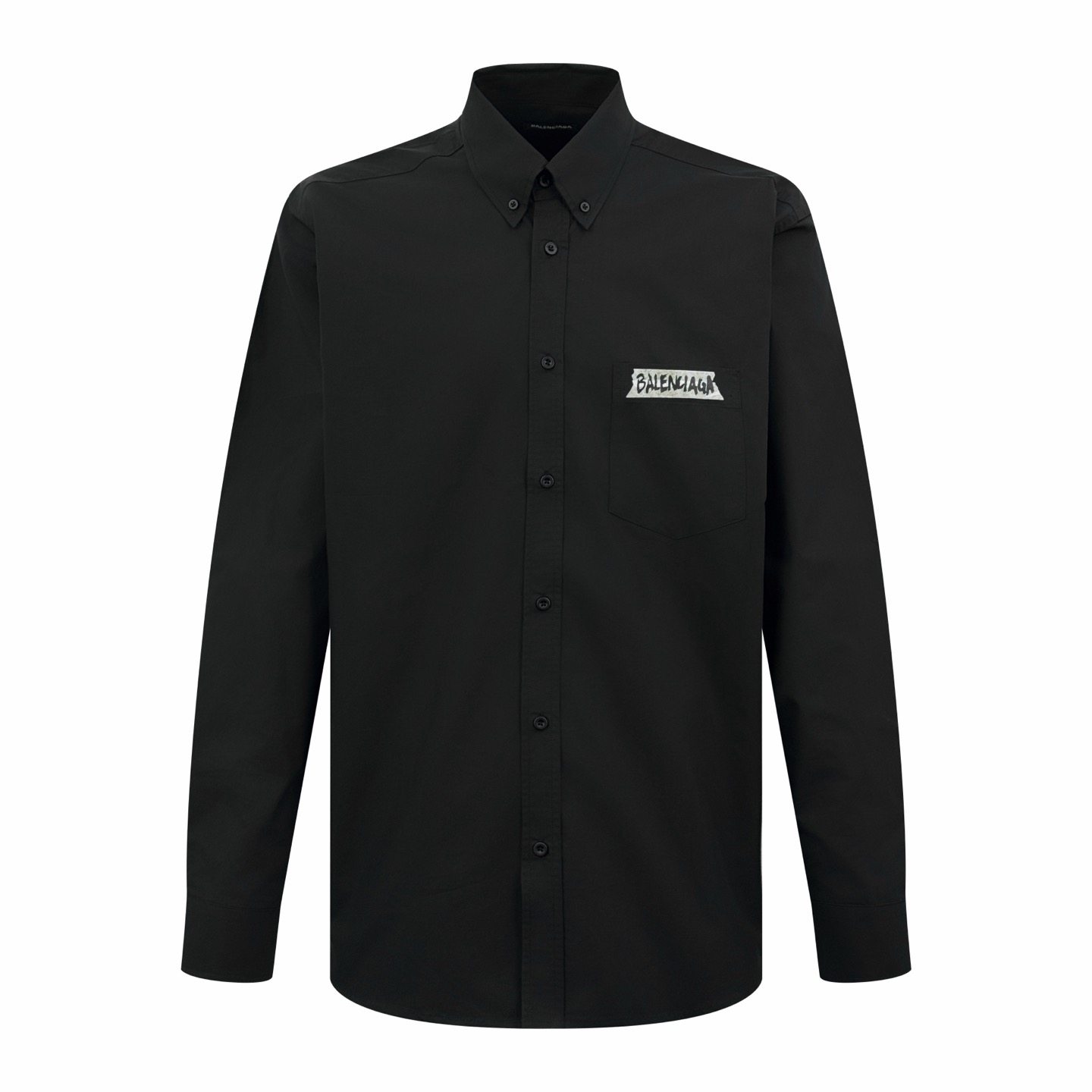 P195 BLCG Camisa de manga larga con estampado de goma sobre fondo blanco, desarrollo comprado originalmente por 10,500.…