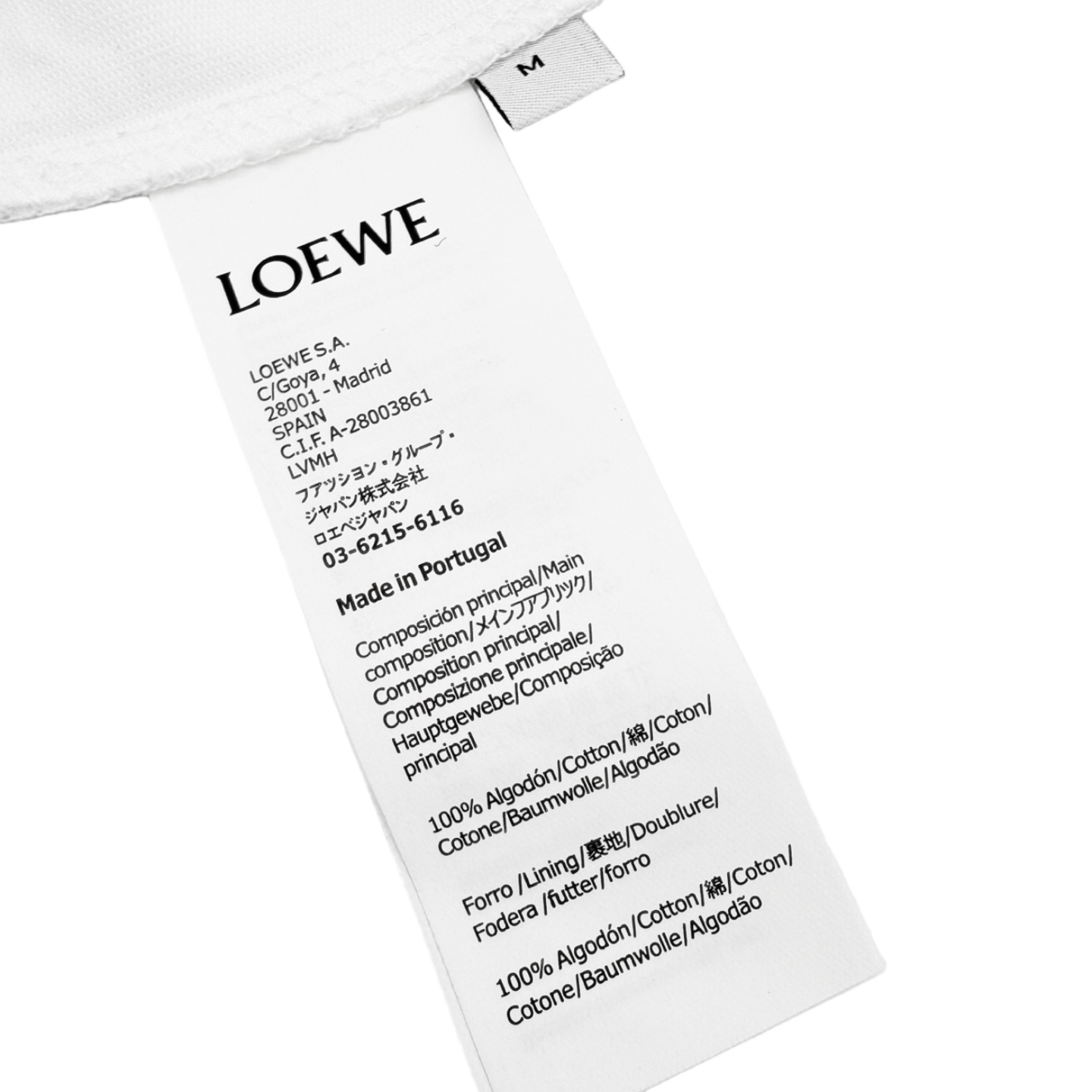Loewe Loewe 26SS 口袋字母刺绣短袖白色