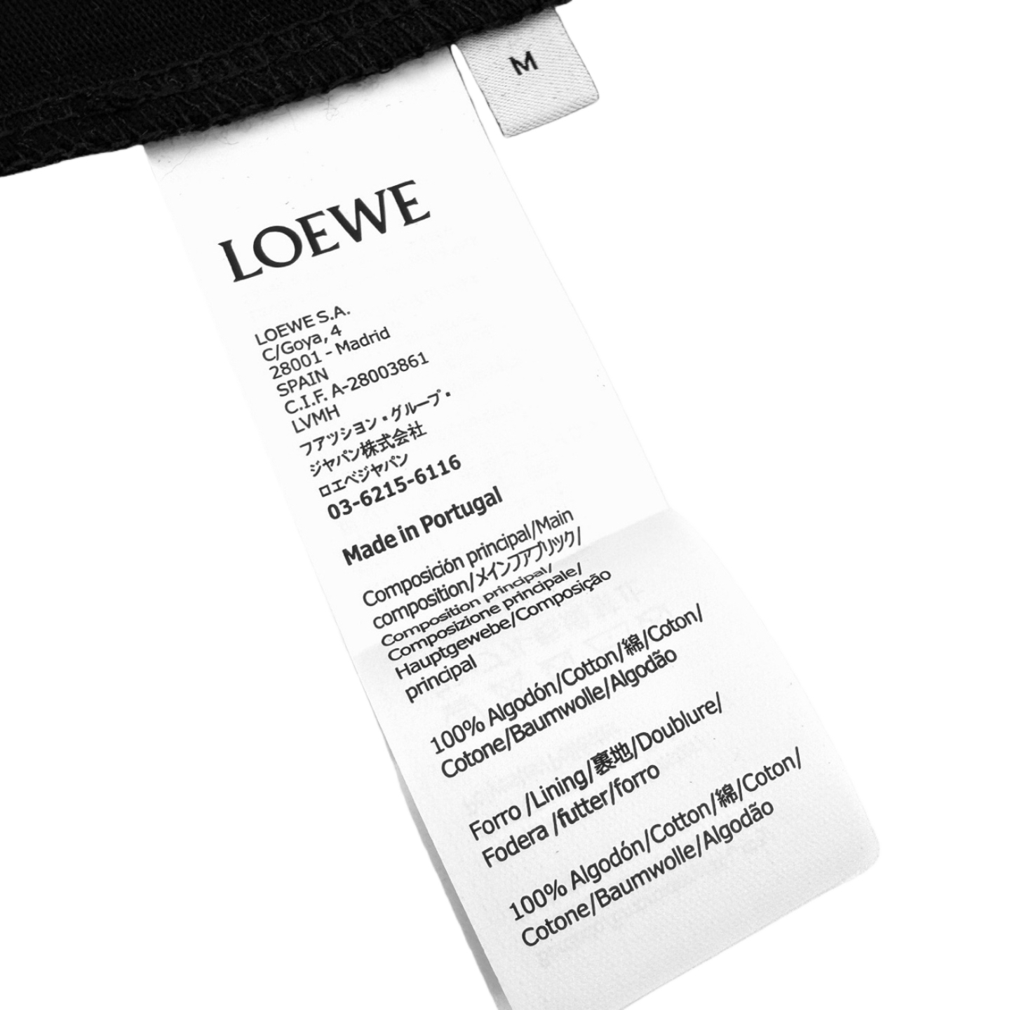 Loewe Loewe 26SS 口袋字母刺绣短袖黑色