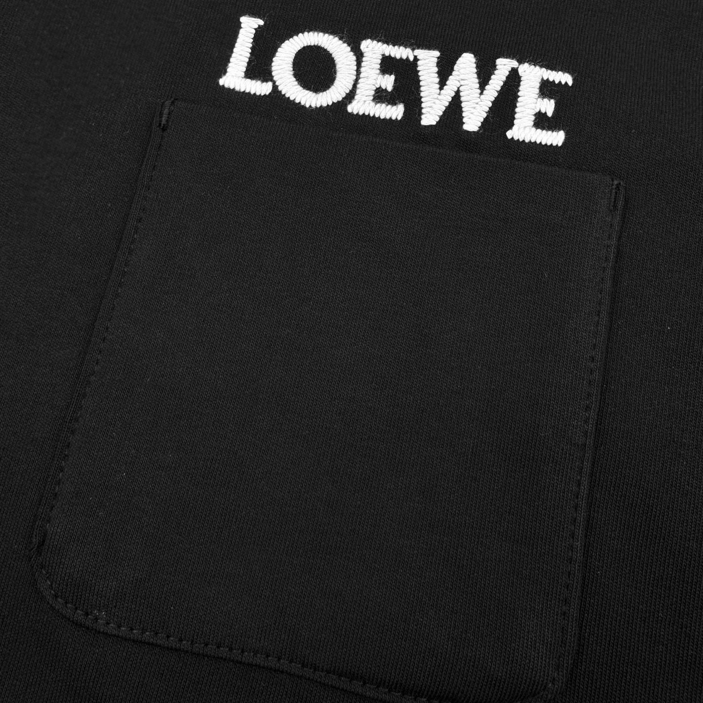 Loewe Loewe 26SS 口袋字母刺绣短袖黑色