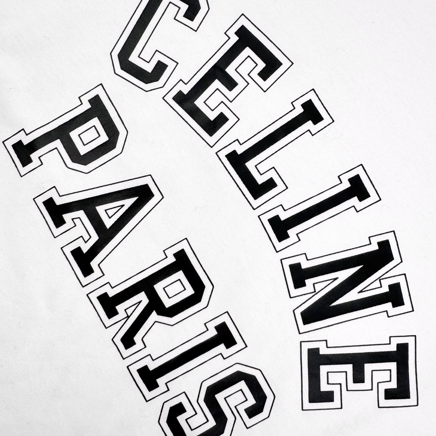 Celine Celine 25FW 描边字母短袖白色