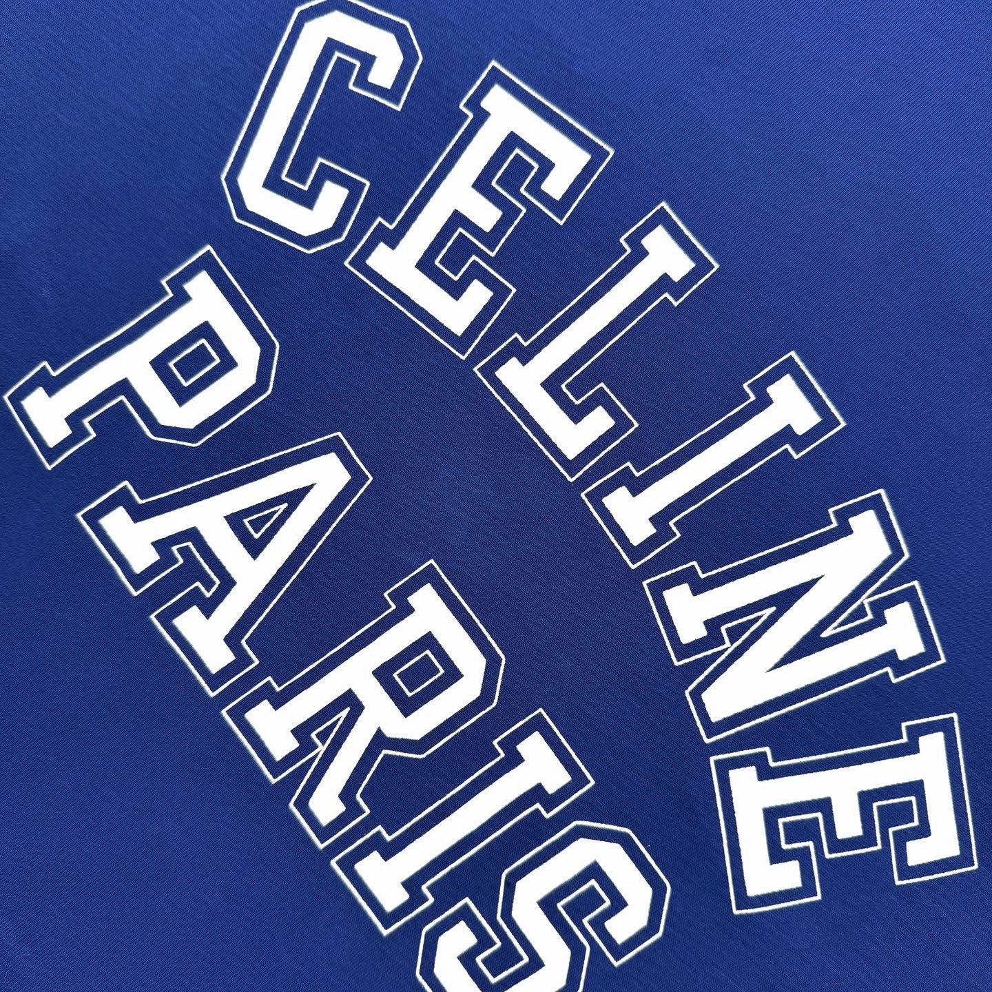 Celine Celine 25FW 描边字母短袖蓝色