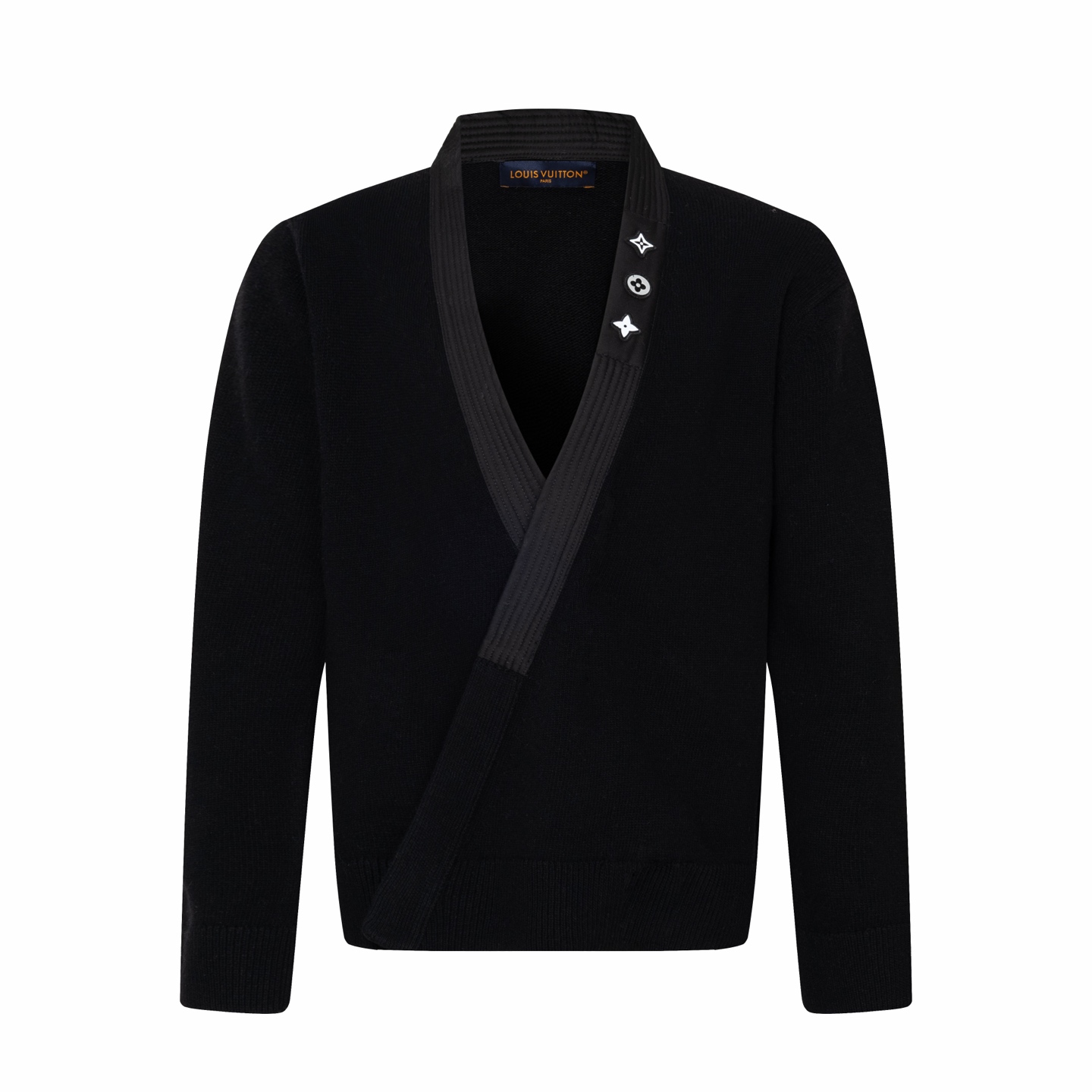 P350 1v x Nigo 25FW Cárdigan de punto mixto decorativo con cuello de pico. El producto original fue comprado y desarrol…