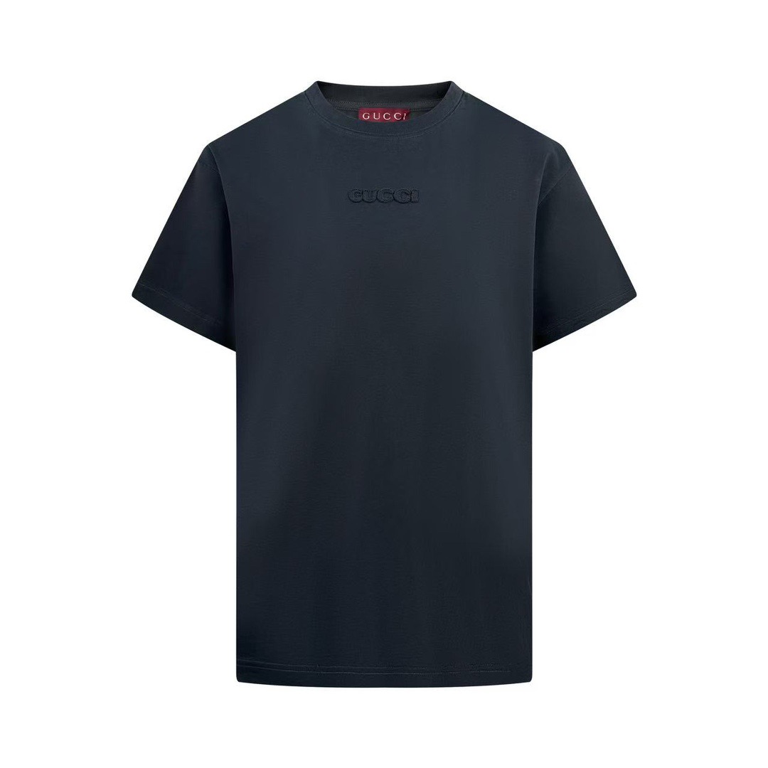 Gucci Guc 25SS 标识刺绣短袖灰色