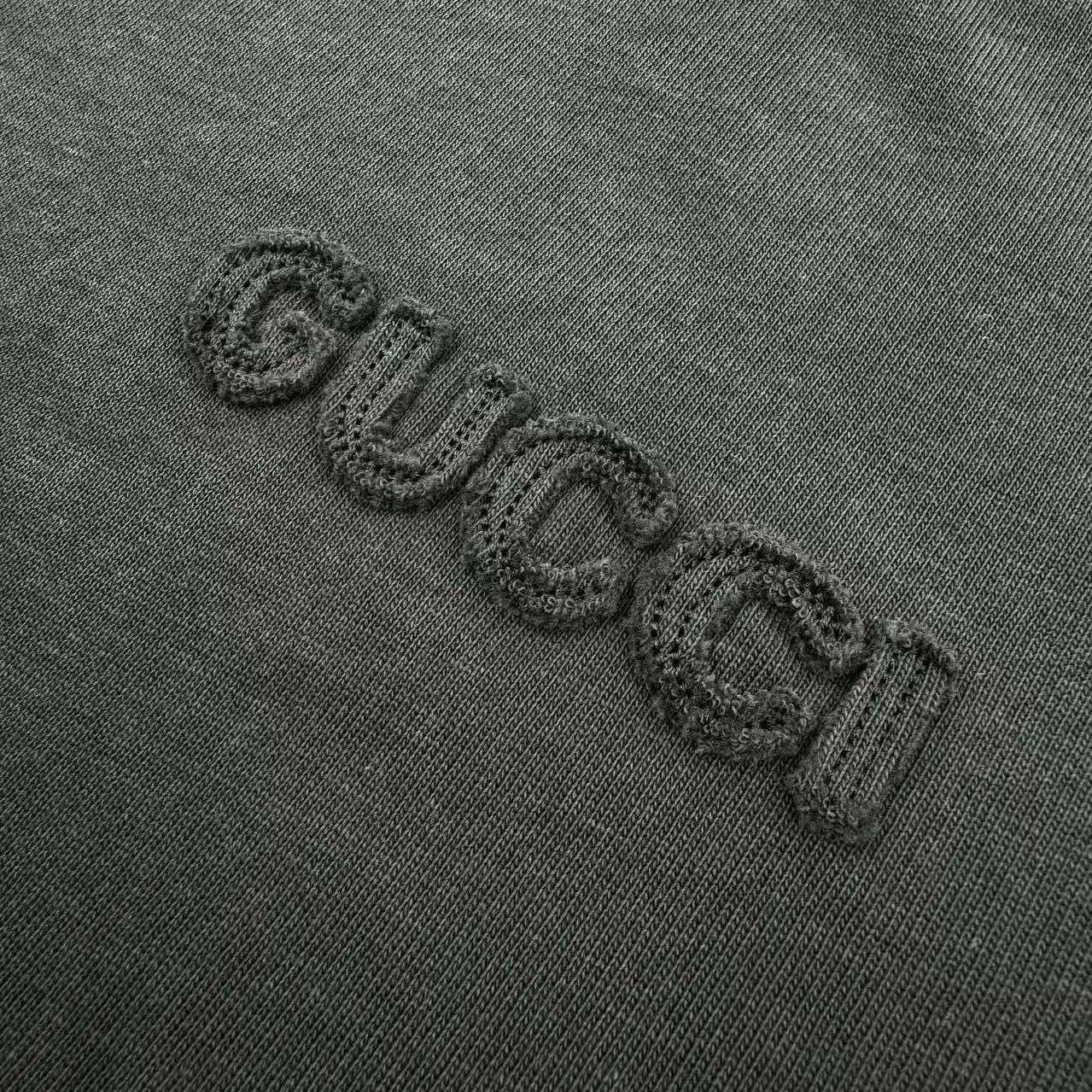 Gucci Guc 25SS 标识刺绣短袖绿色