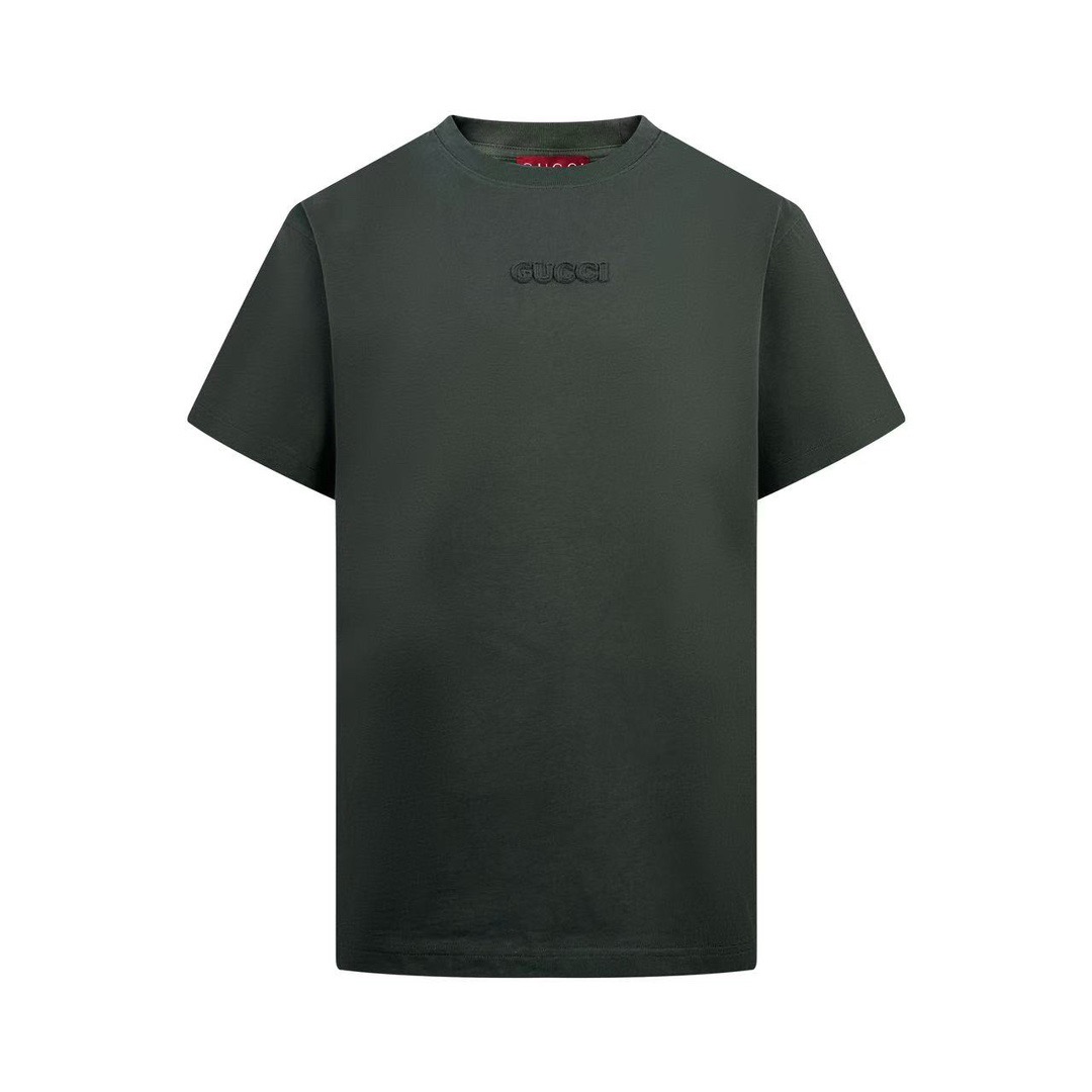 Gucci Guc 25SS 标识刺绣短袖绿色