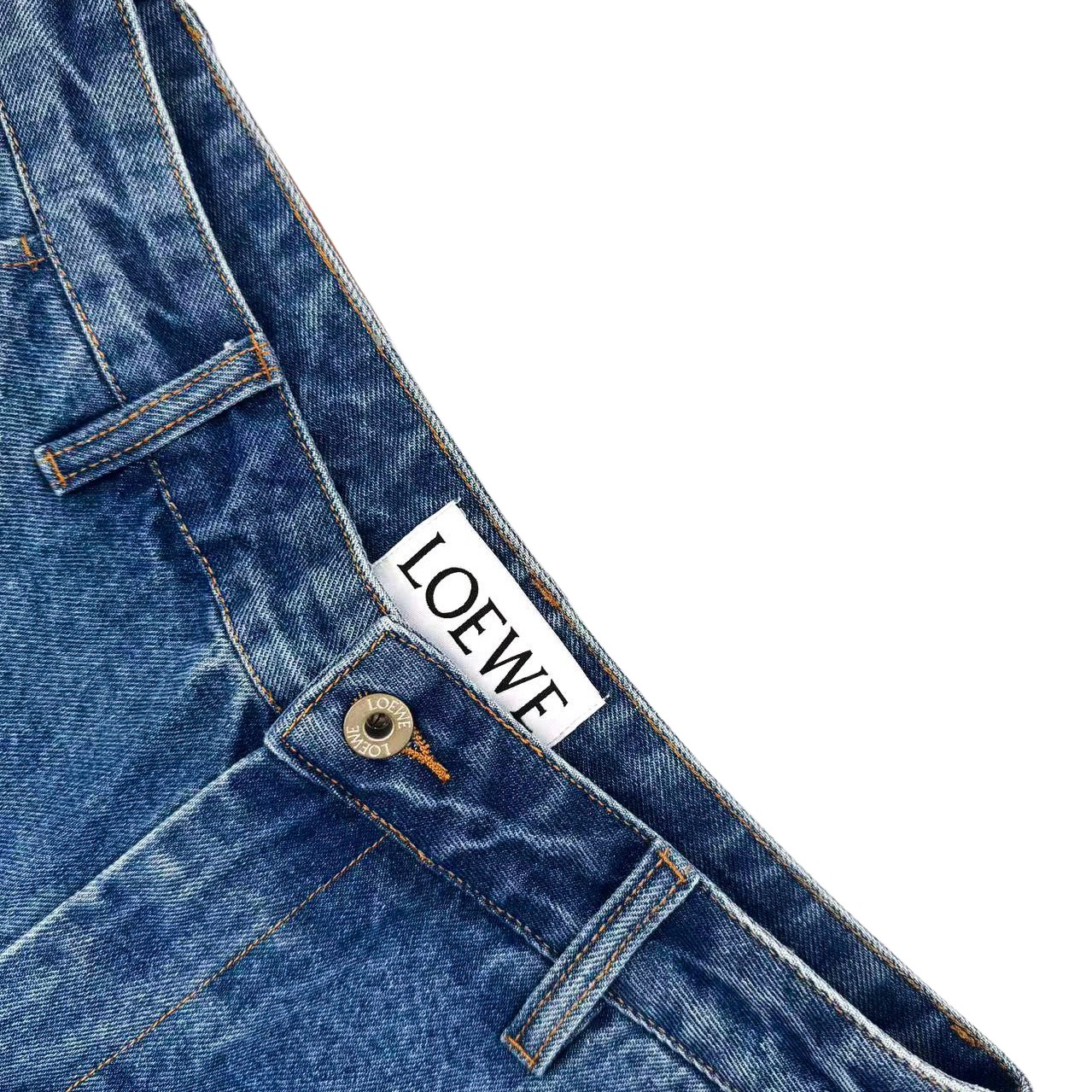Loewe Loewe Anagram 镂空绣花牛仔短裤