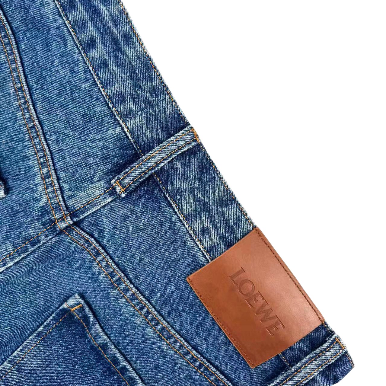 Loewe Loewe Anagram 镂空绣花牛仔短裤