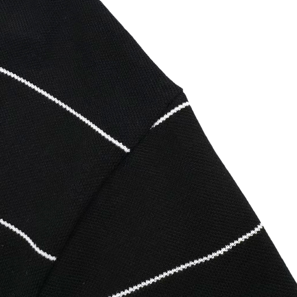 Saint Laurent Saint Laurent 标识刺绣条纹Polo衫