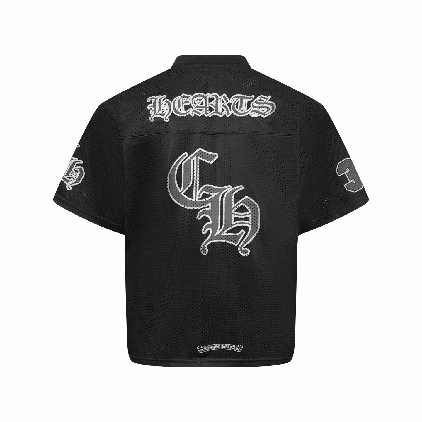 Chrome Hearts CH 克罗心梵文网眼冰球V领短袖