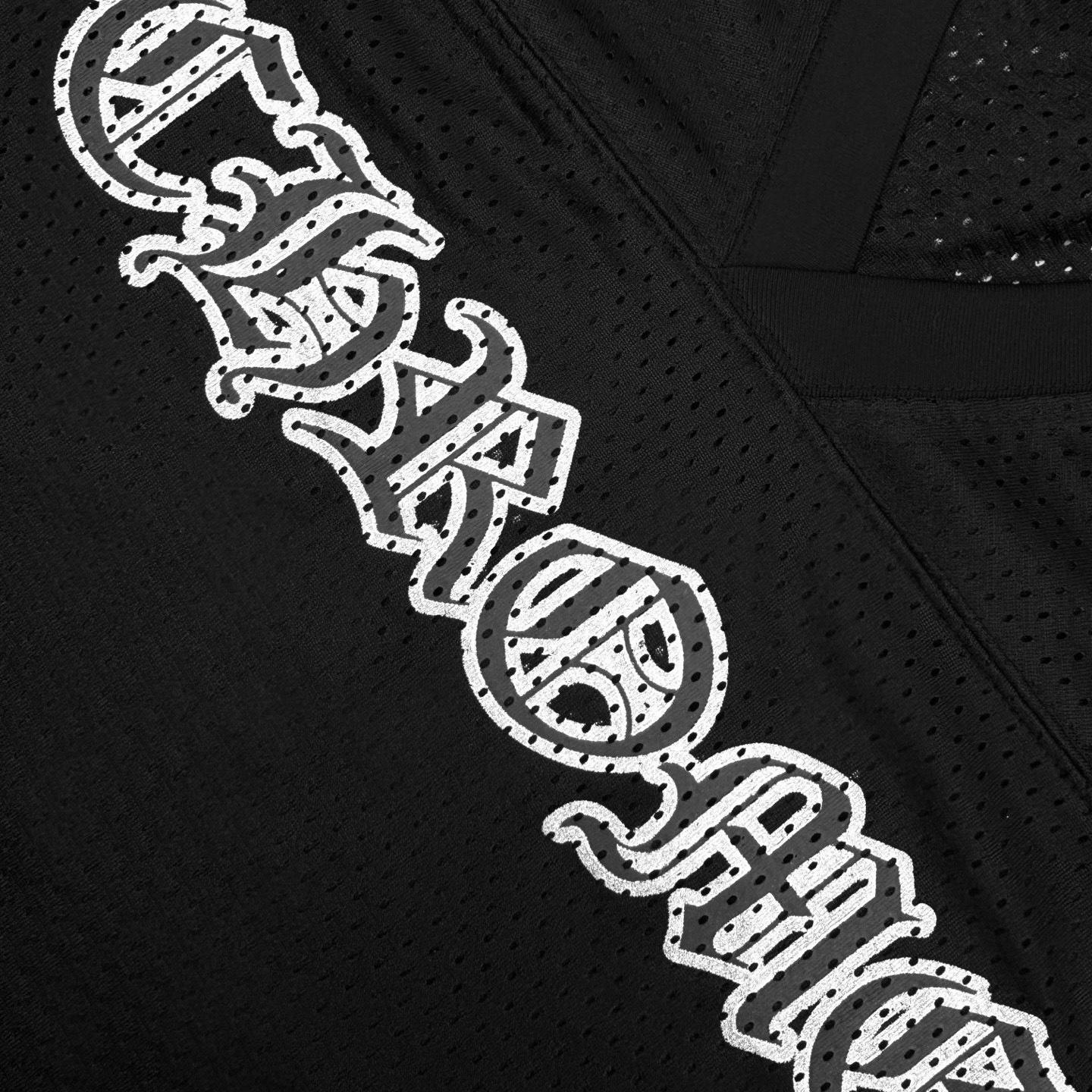 Chrome Hearts CH 克罗心梵文网眼冰球V领短袖