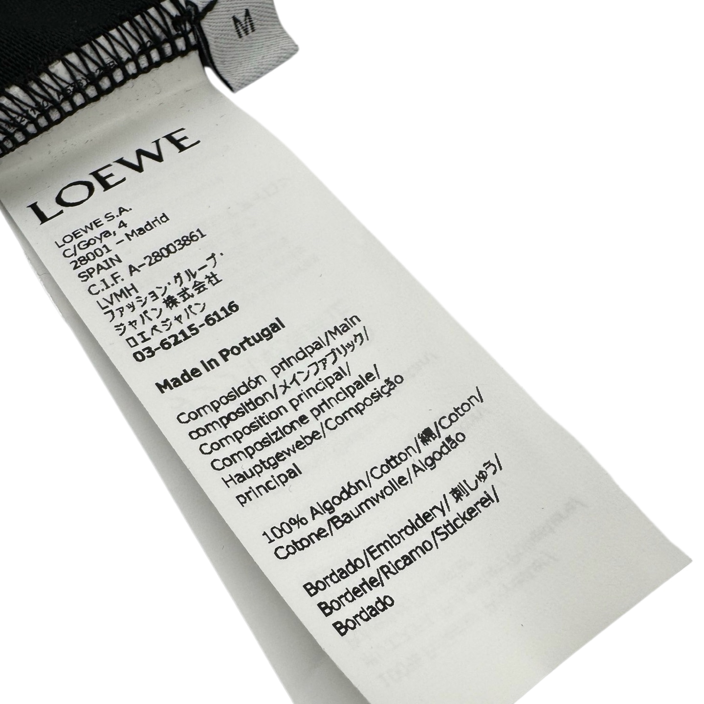 Loewe Loewe Anagram 口袋刺绣短袖黑色