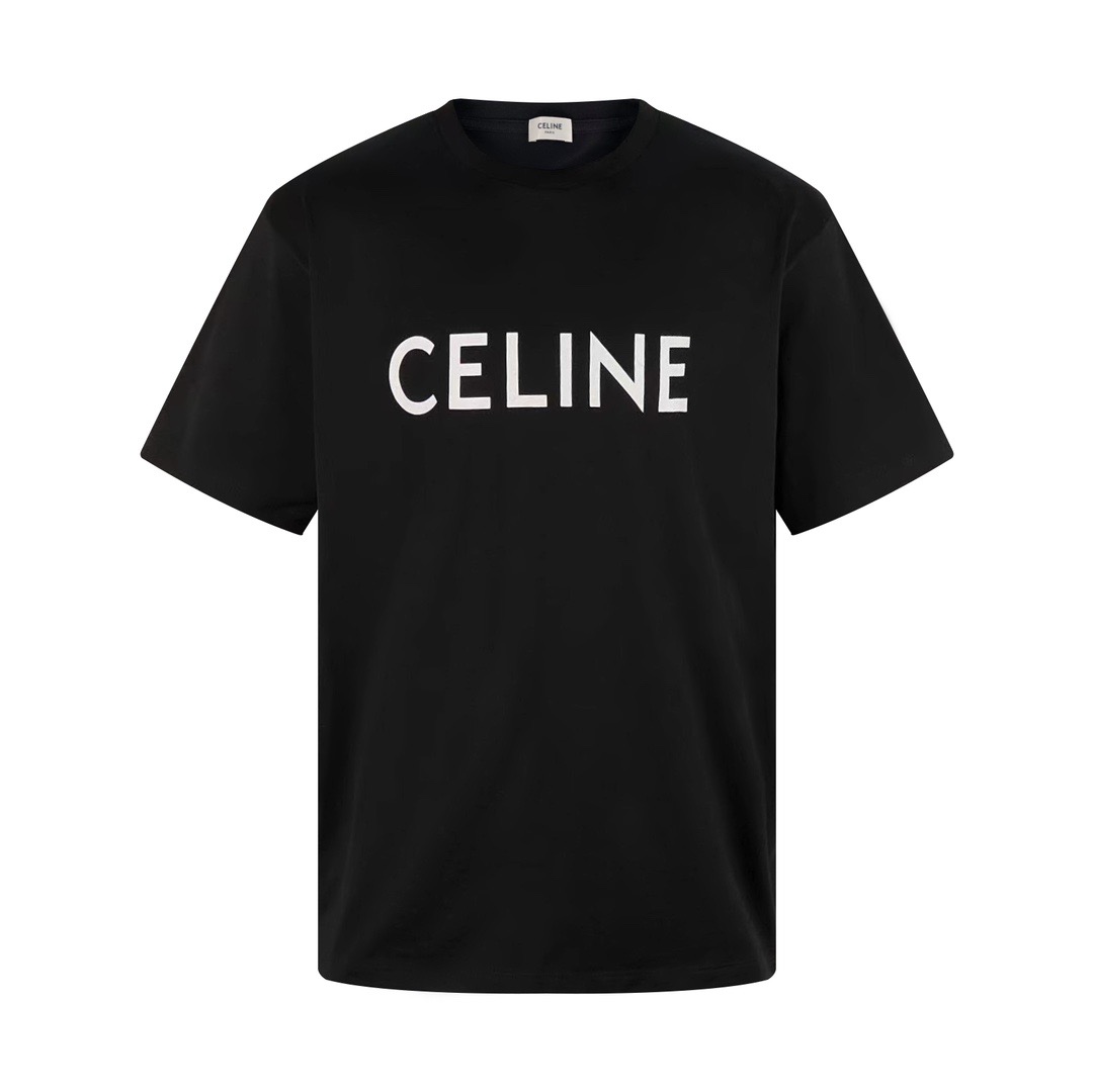 Celine Celine 大字母印花短袖黑色