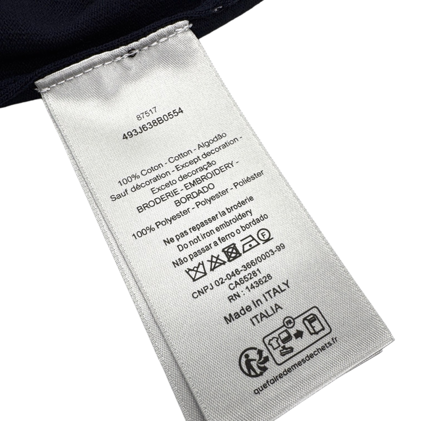 Dior CD Diamond 刺绣针织短袖