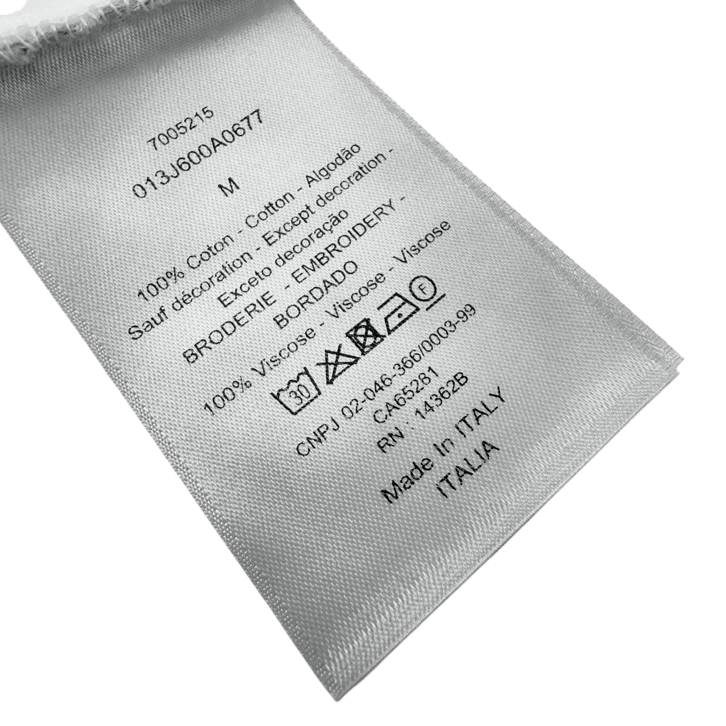 Dior CD Oblique 满印毛巾棉短袖白色