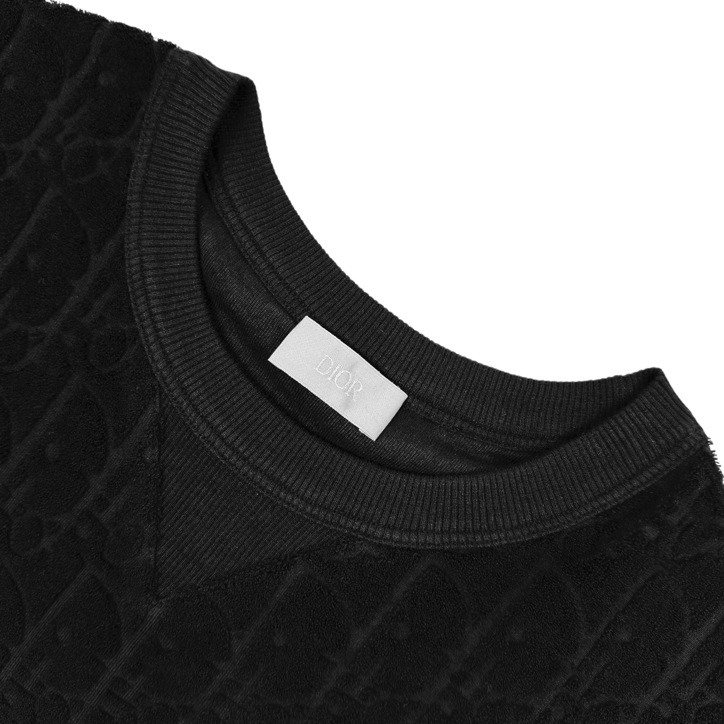 Dior CD Oblique 满印毛巾棉短袖黑色