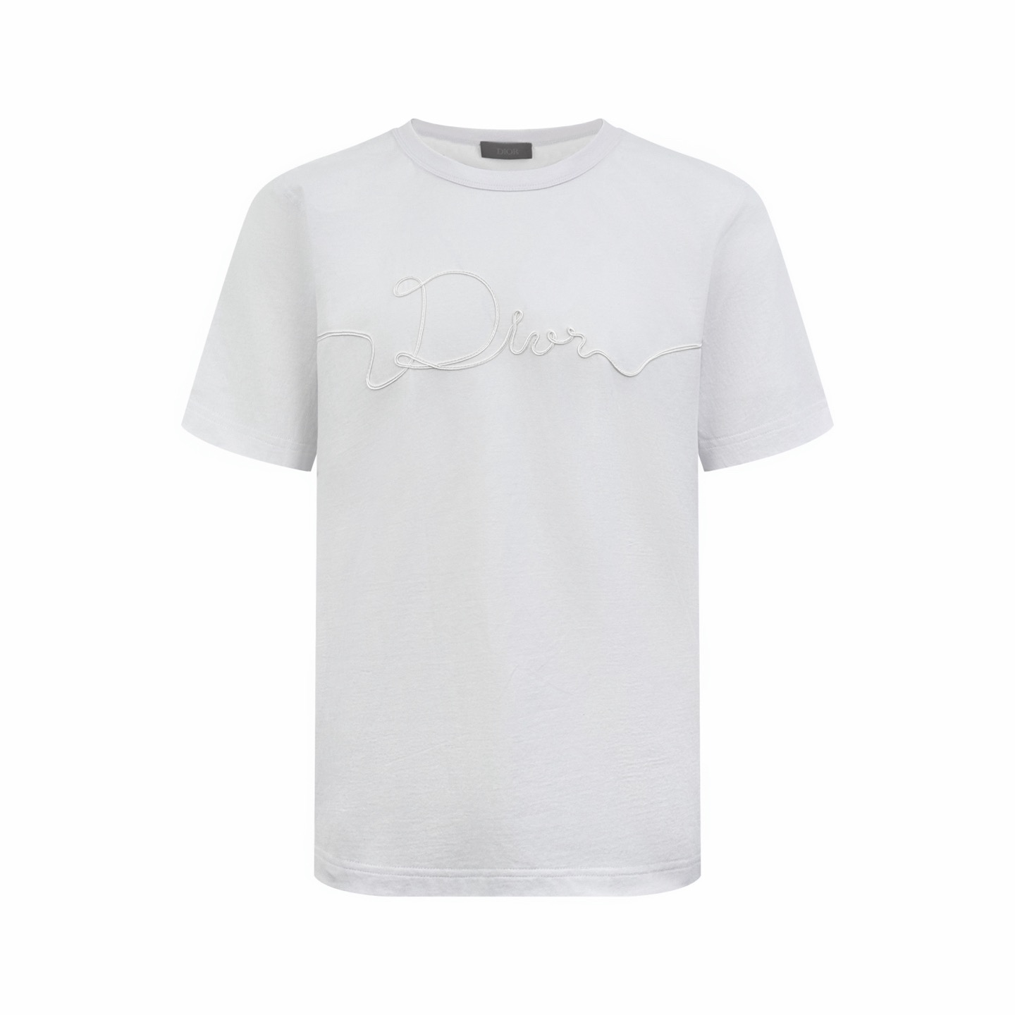 Dior CD Ribbon 绳绣刺绣短袖白色