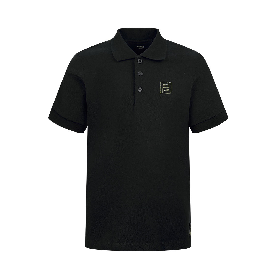 Fendi FD 金色FF标识Polo衫
