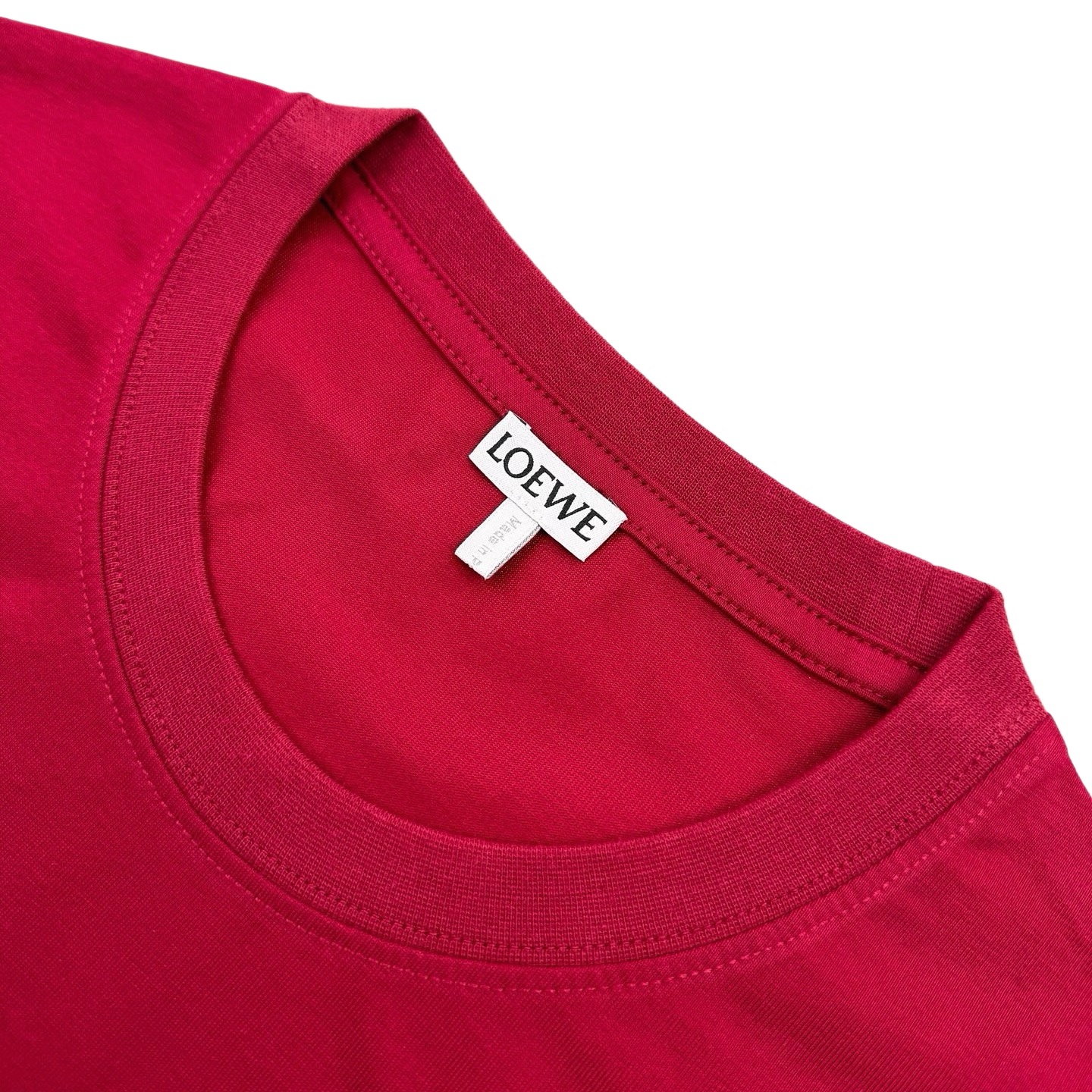 Loewe Loewe Anagram 撞色logo刺绣短袖红色