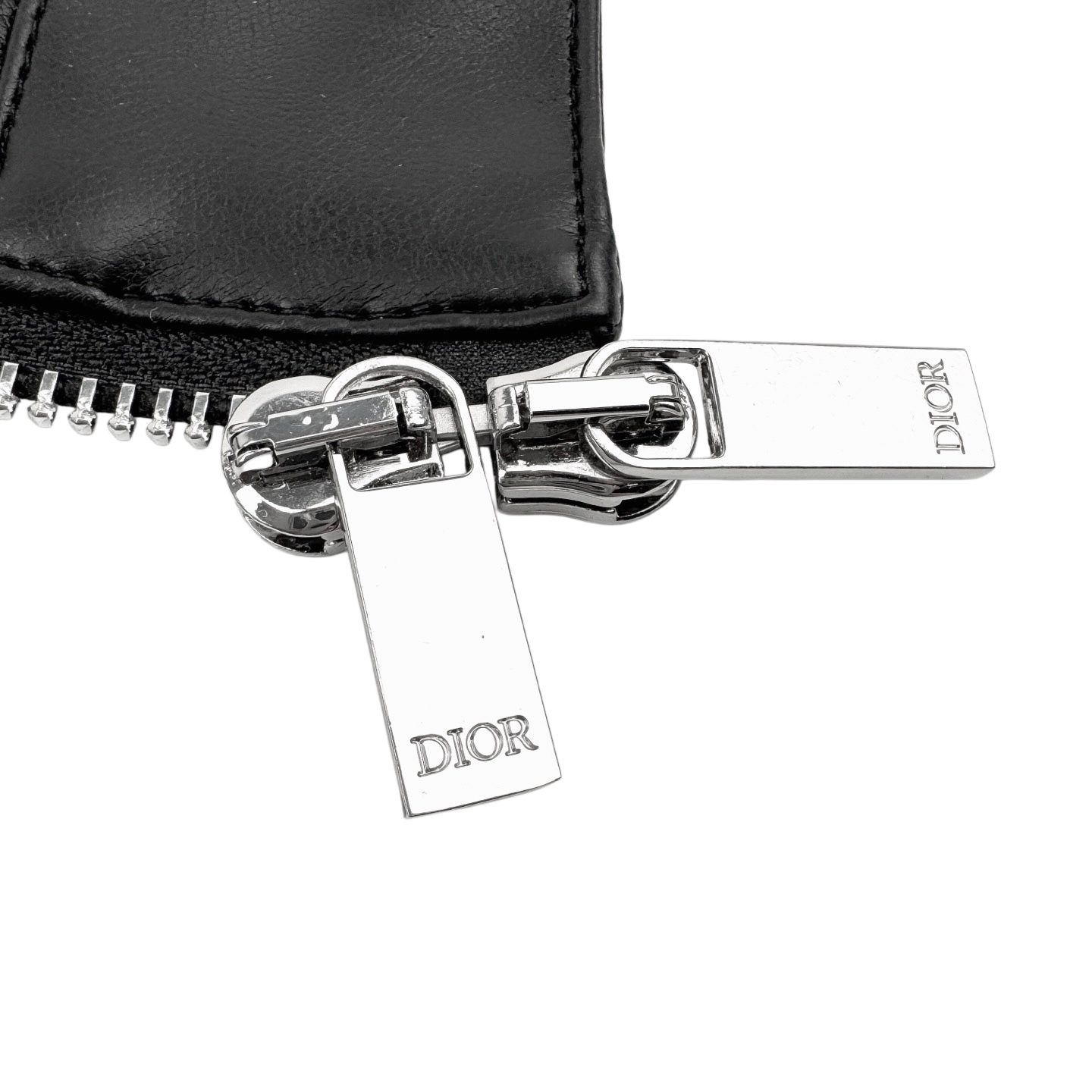 Dior CD Christian 棱格纹皮衣外套