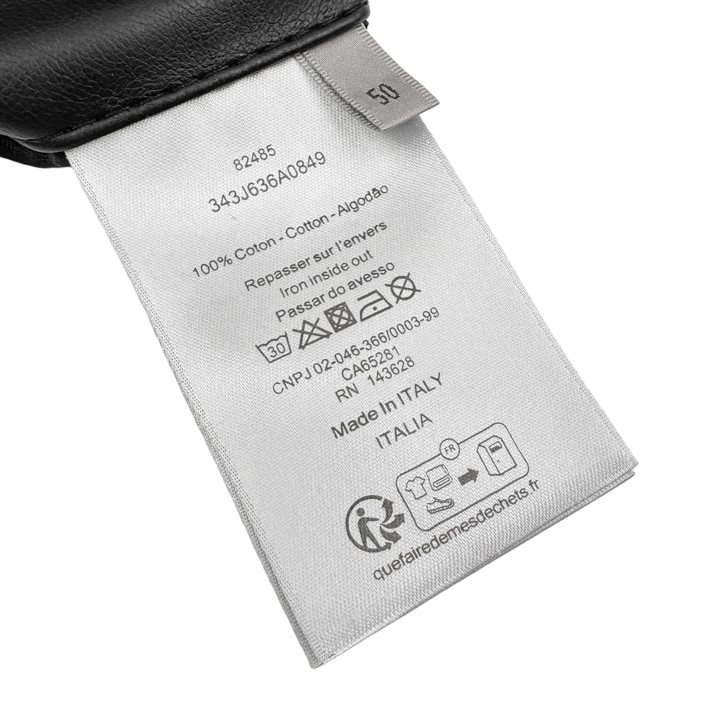 Dior CD Christian 棱格纹皮衣外套