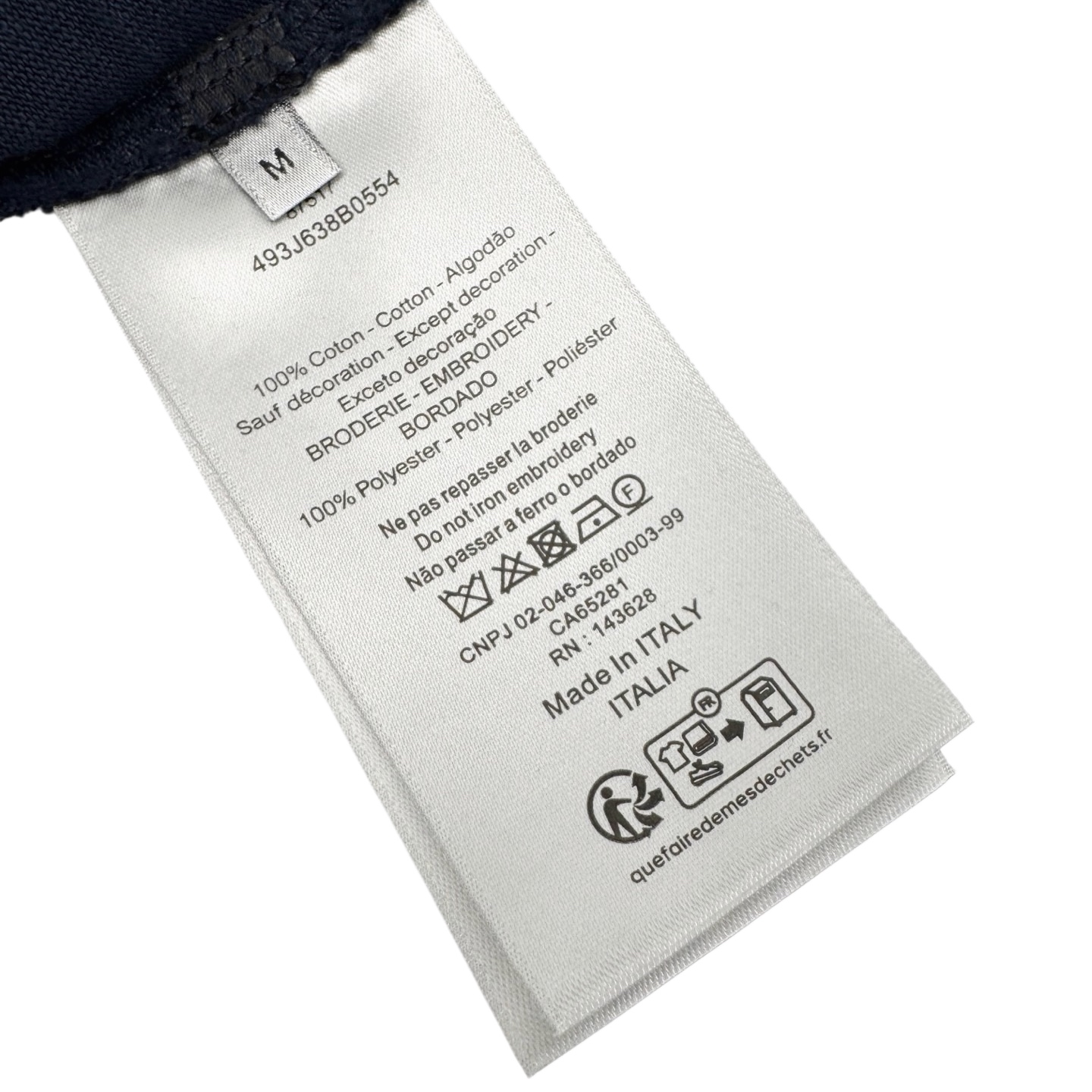 Dior CD 朋友字母毛巾绣短袖蓝色