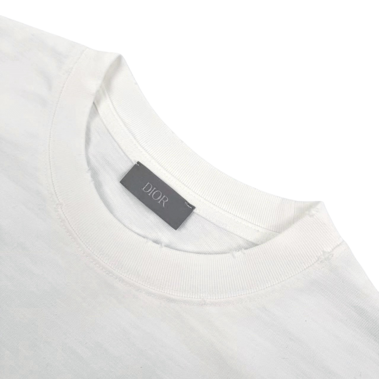 Dior CD 朋友字母毛巾绣短袖白色