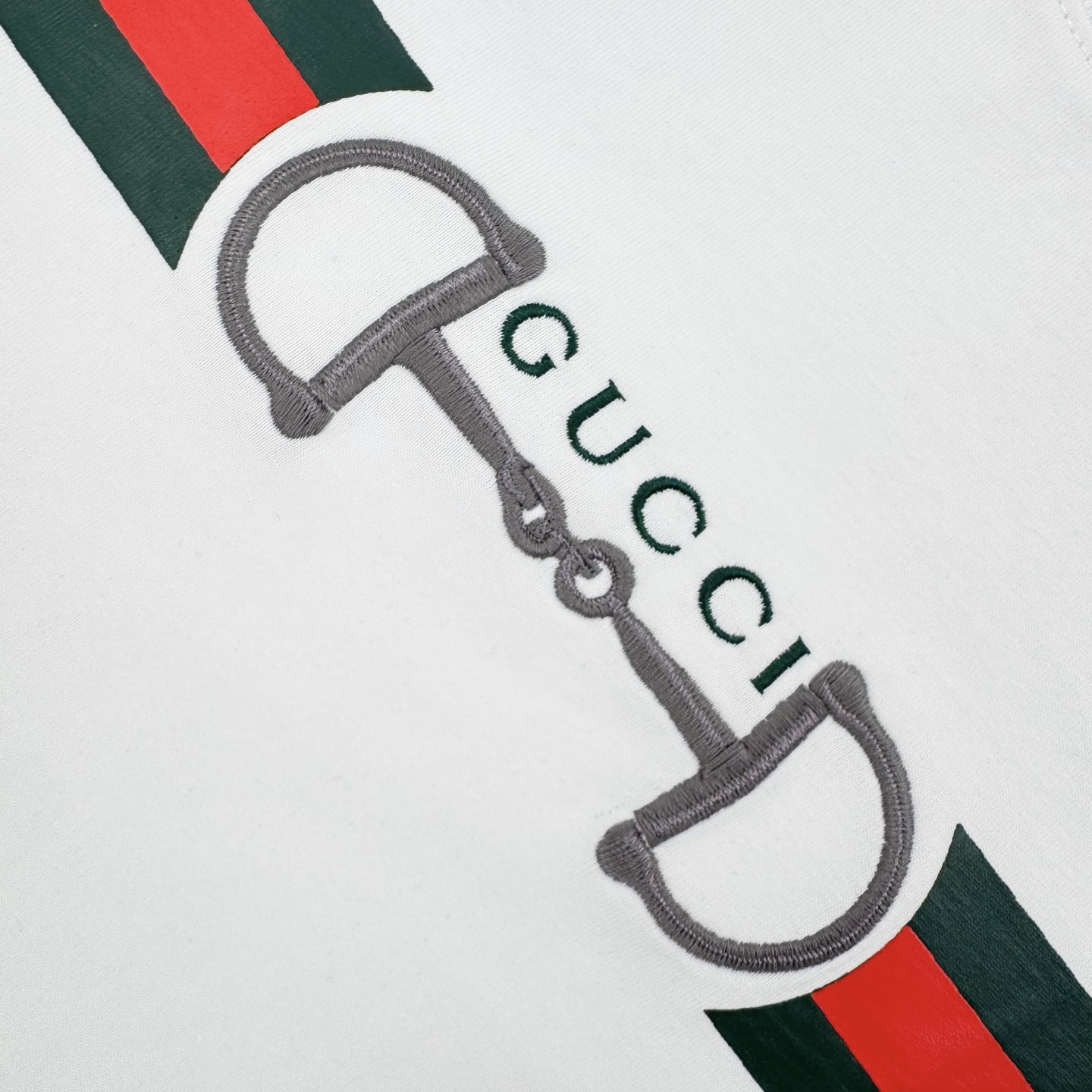 Gucci Guc 26SS 马年限定马衔扣刺绣短袖白色