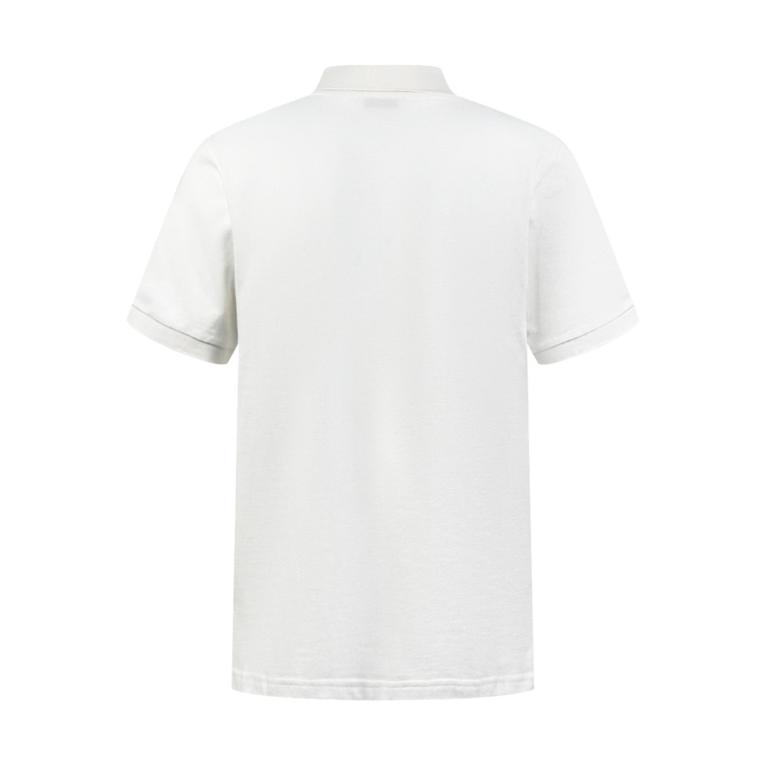 Saint Laurent Saint Laurent 标识刺绣Polo衫白色