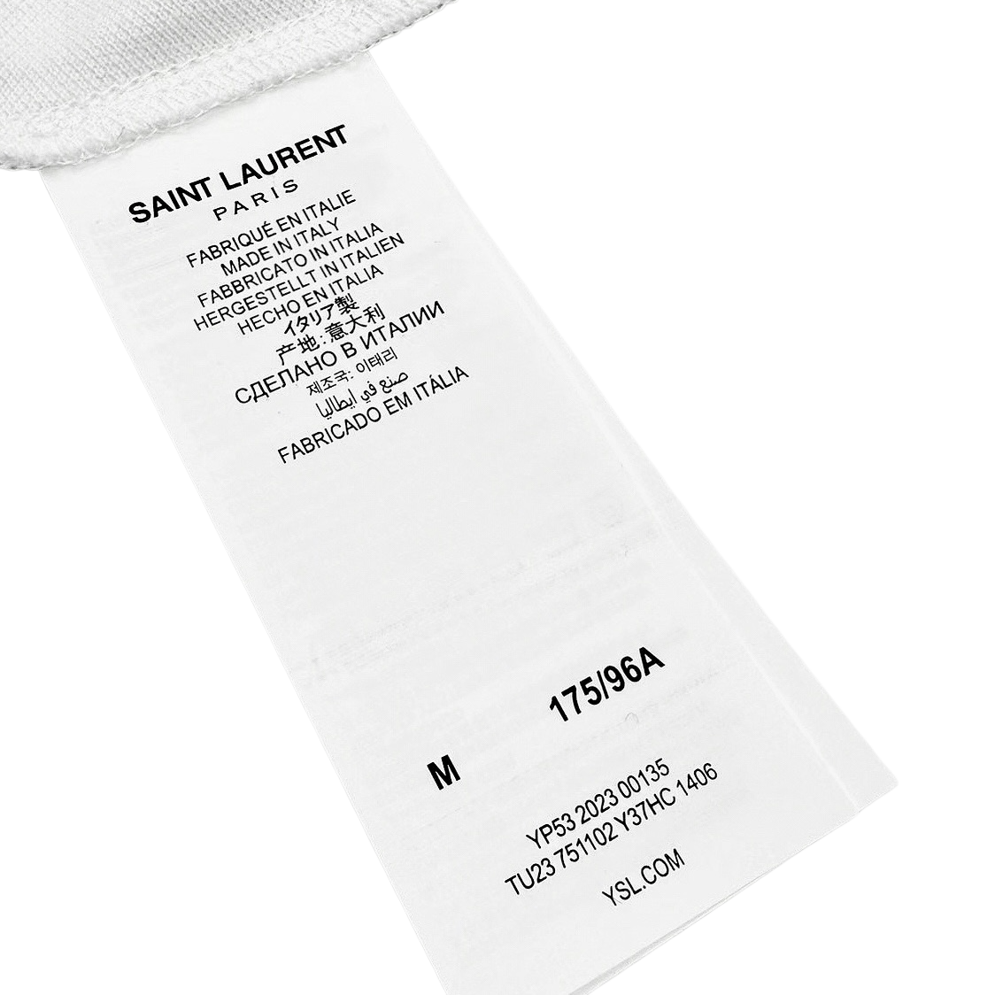 Saint Laurent Saint Laurent 标识刺绣Polo衫白色