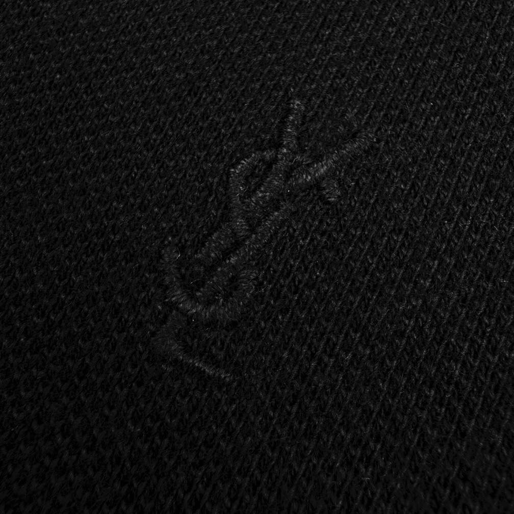 Saint Laurent Saint Laurent 标识刺绣Polo衫黑色