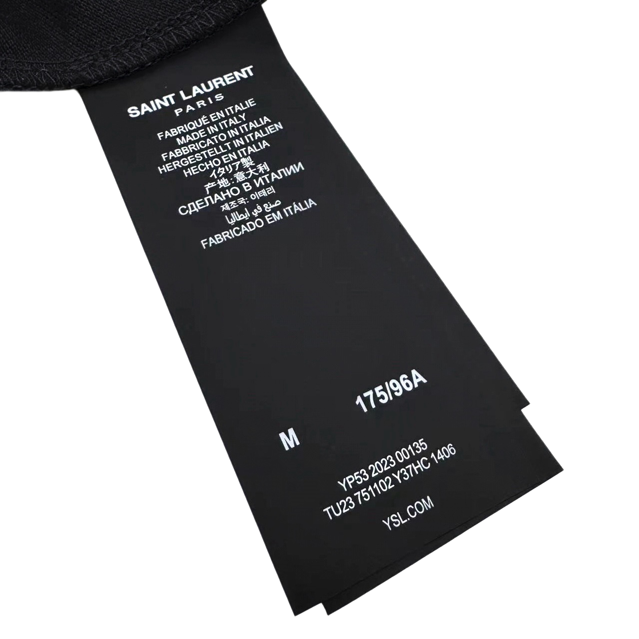 Saint Laurent Saint Laurent 标识刺绣Polo衫黑色