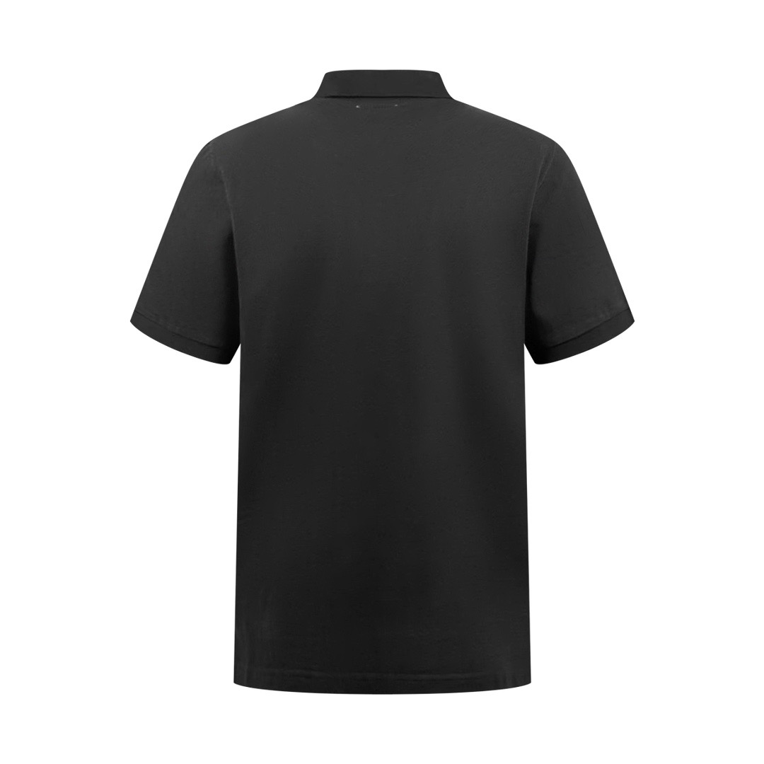 Saint Laurent Saint Laurent 标识刺绣Polo衫黑色