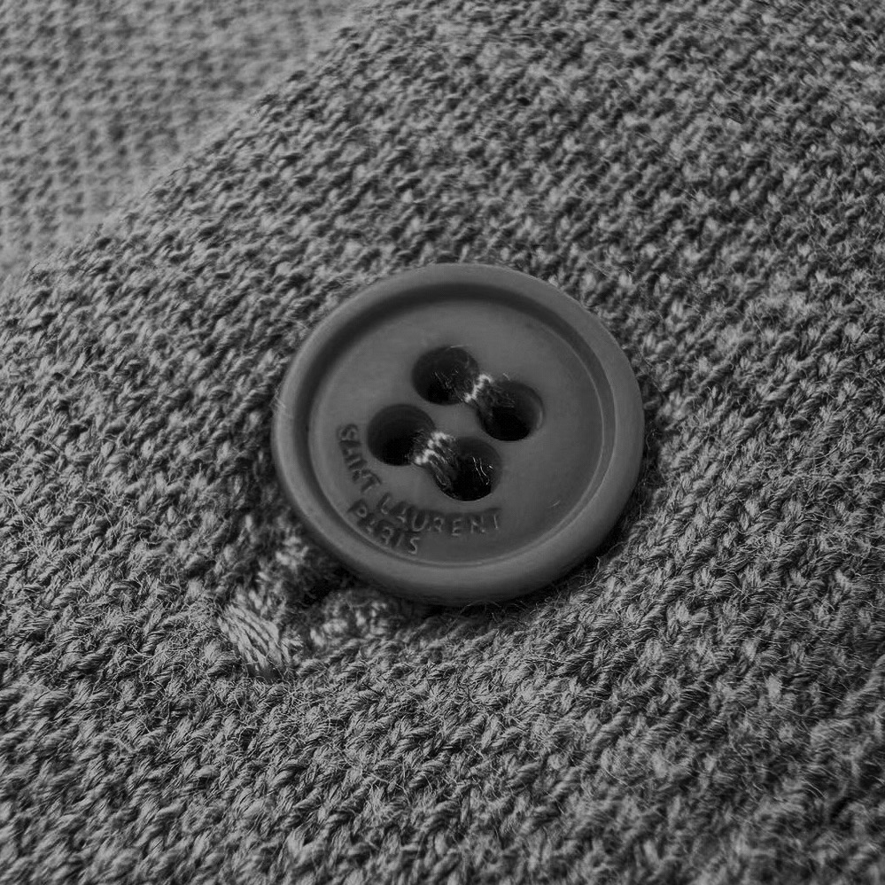 Saint Laurent Saint Laurent 标识刺绣Polo衫灰色