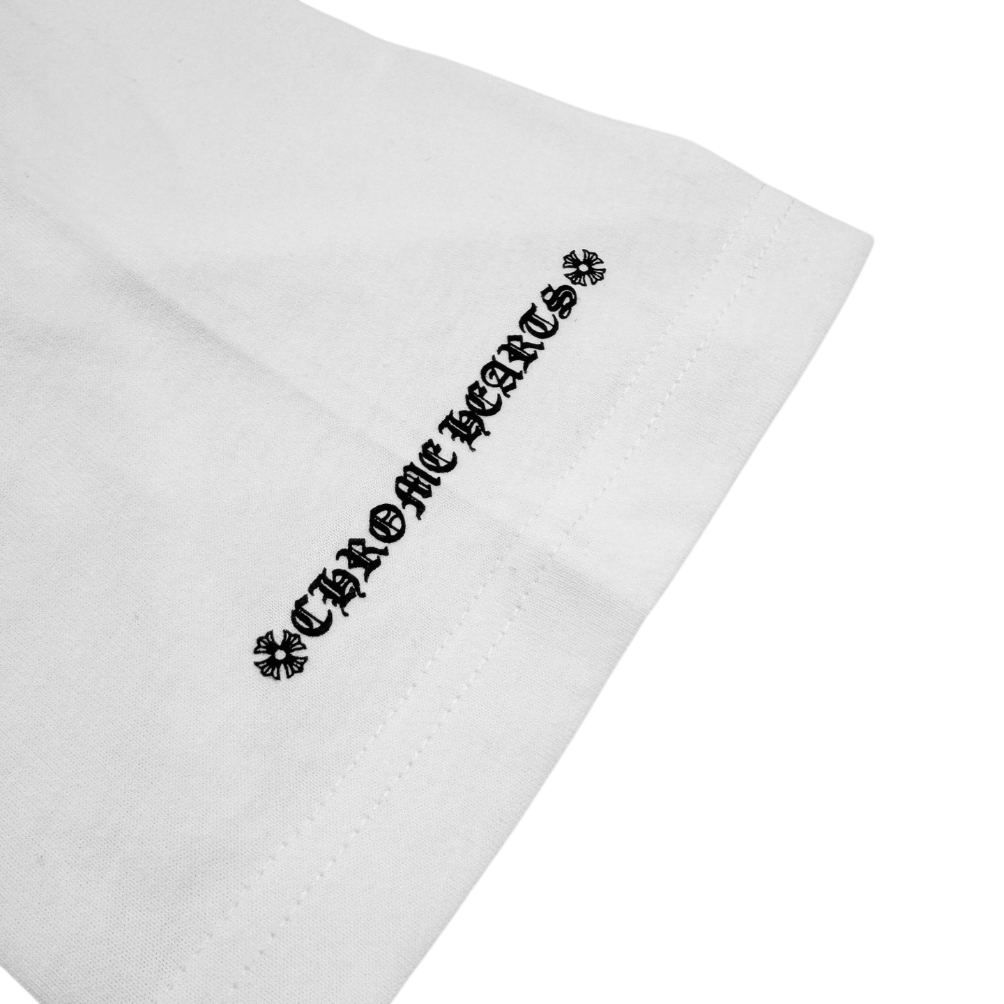 Chrome Hearts CH 克罗心领口梵文印花口袋短袖白色