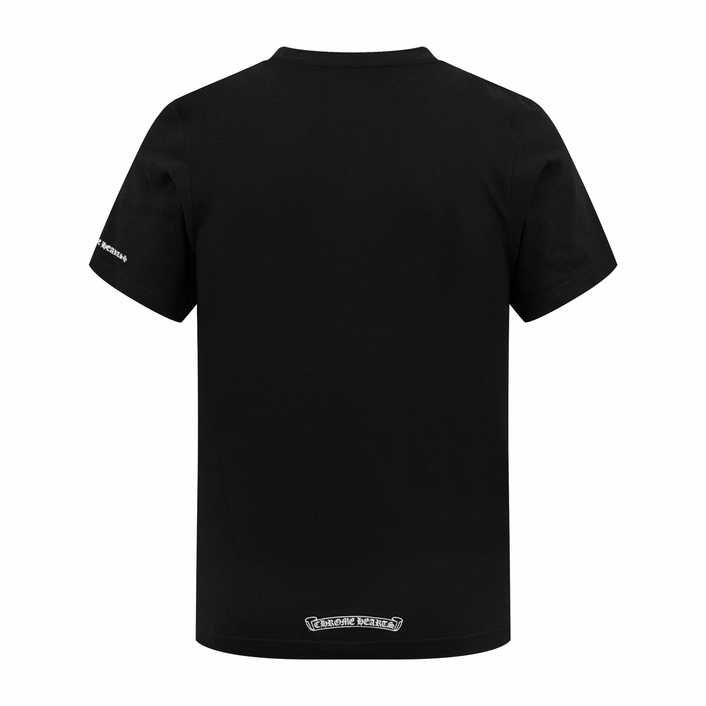 Chrome Hearts CH 克罗心领口梵文印花口袋短袖黑色