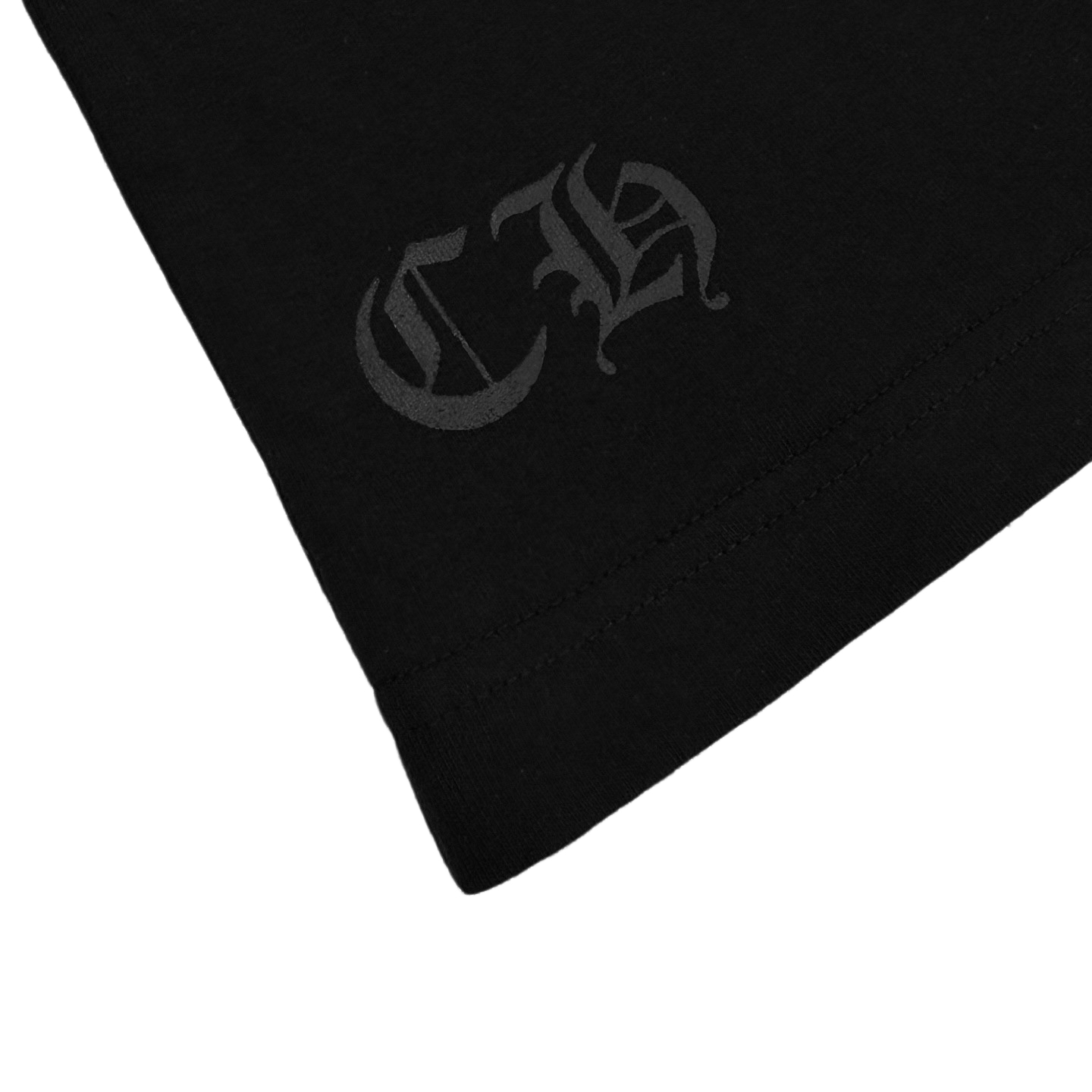 Chrome Hearts CH 克罗心领口梵文印花口袋短袖黑色