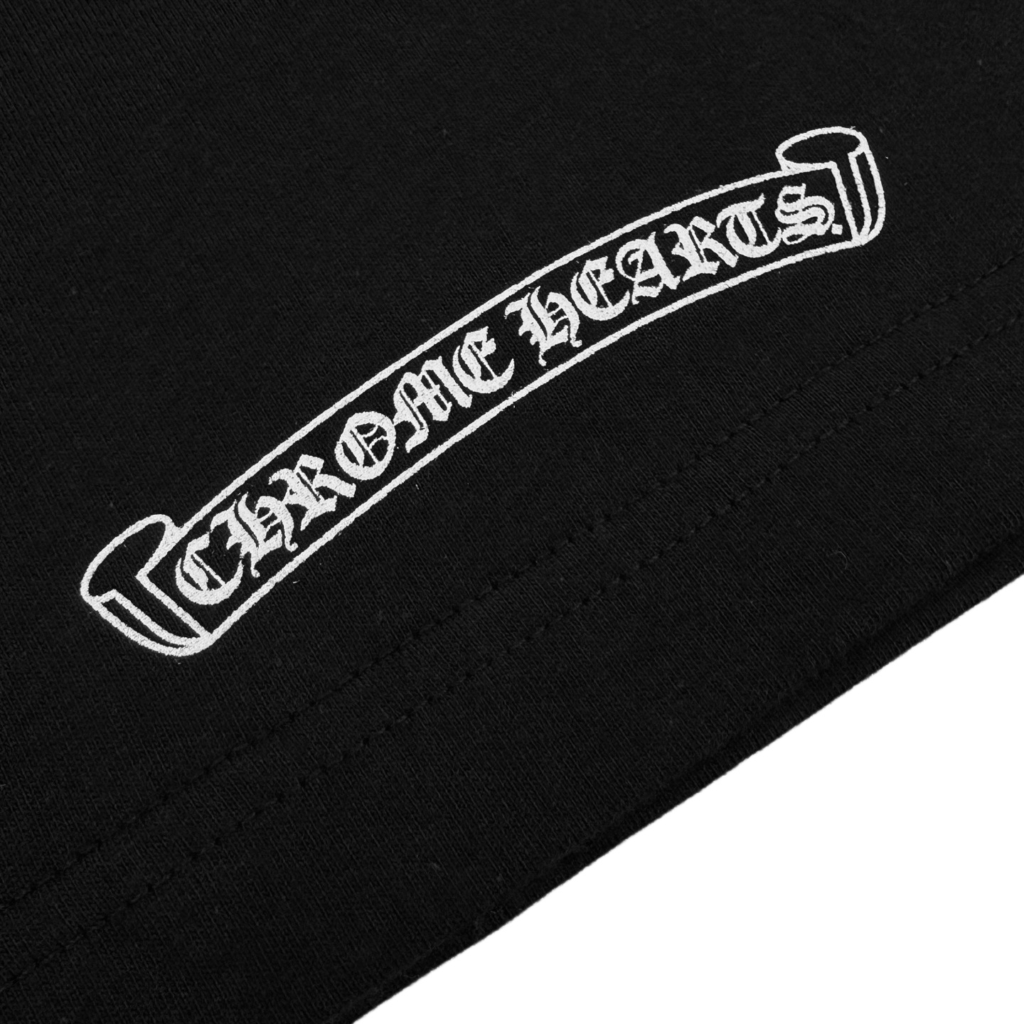 Chrome Hearts CH 克罗心领口梵文印花口袋短袖黑色