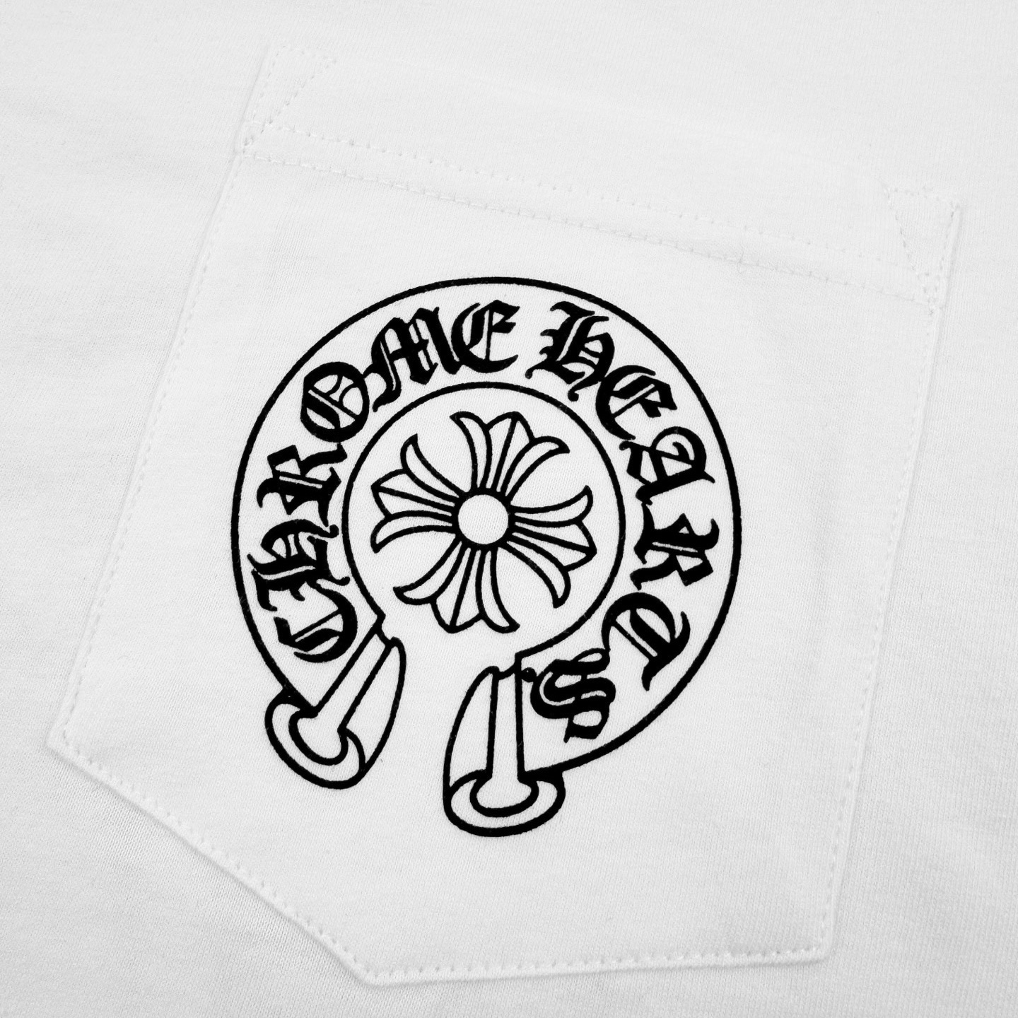 Chrome Hearts CH 克罗心马蹄口袋印花短袖白色