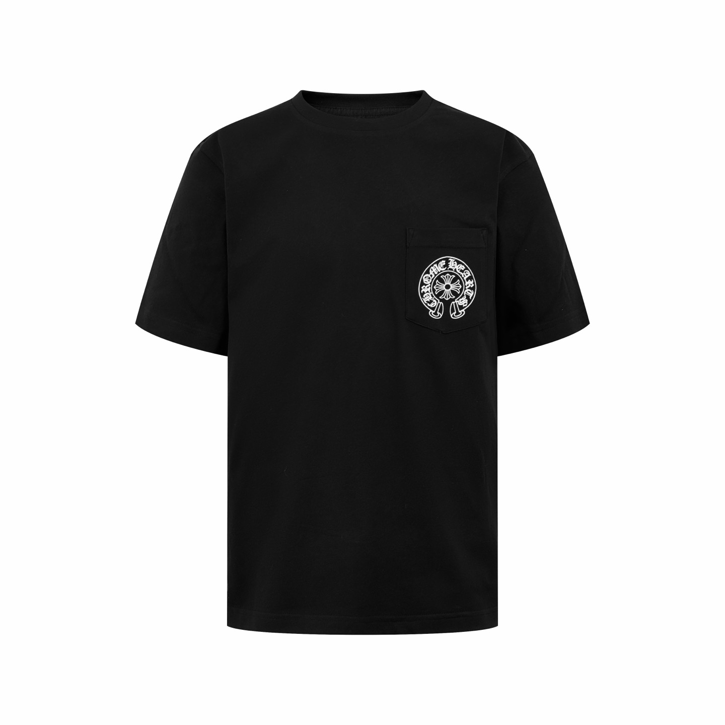 Chrome Hearts CH 克罗心马蹄口袋印花短袖黑色