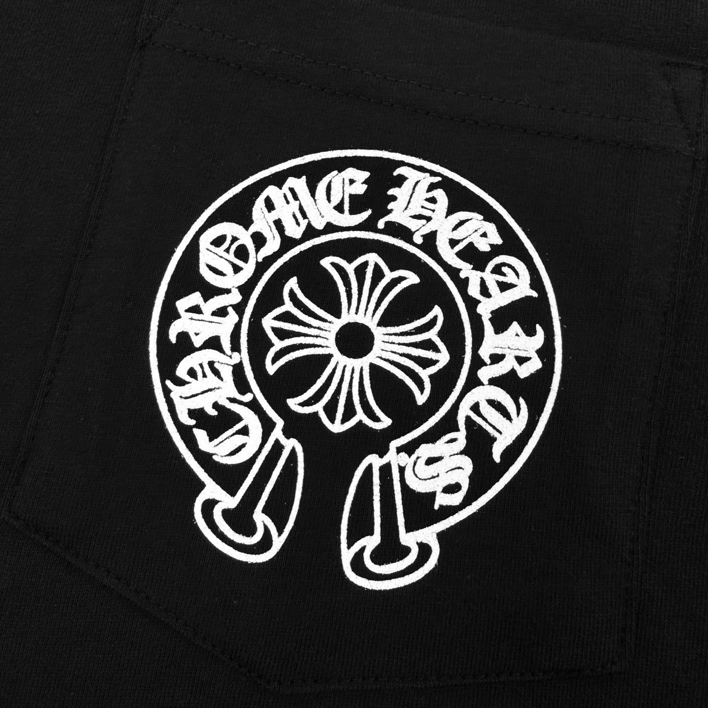 Chrome Hearts CH 克罗心马蹄口袋印花短袖黑色