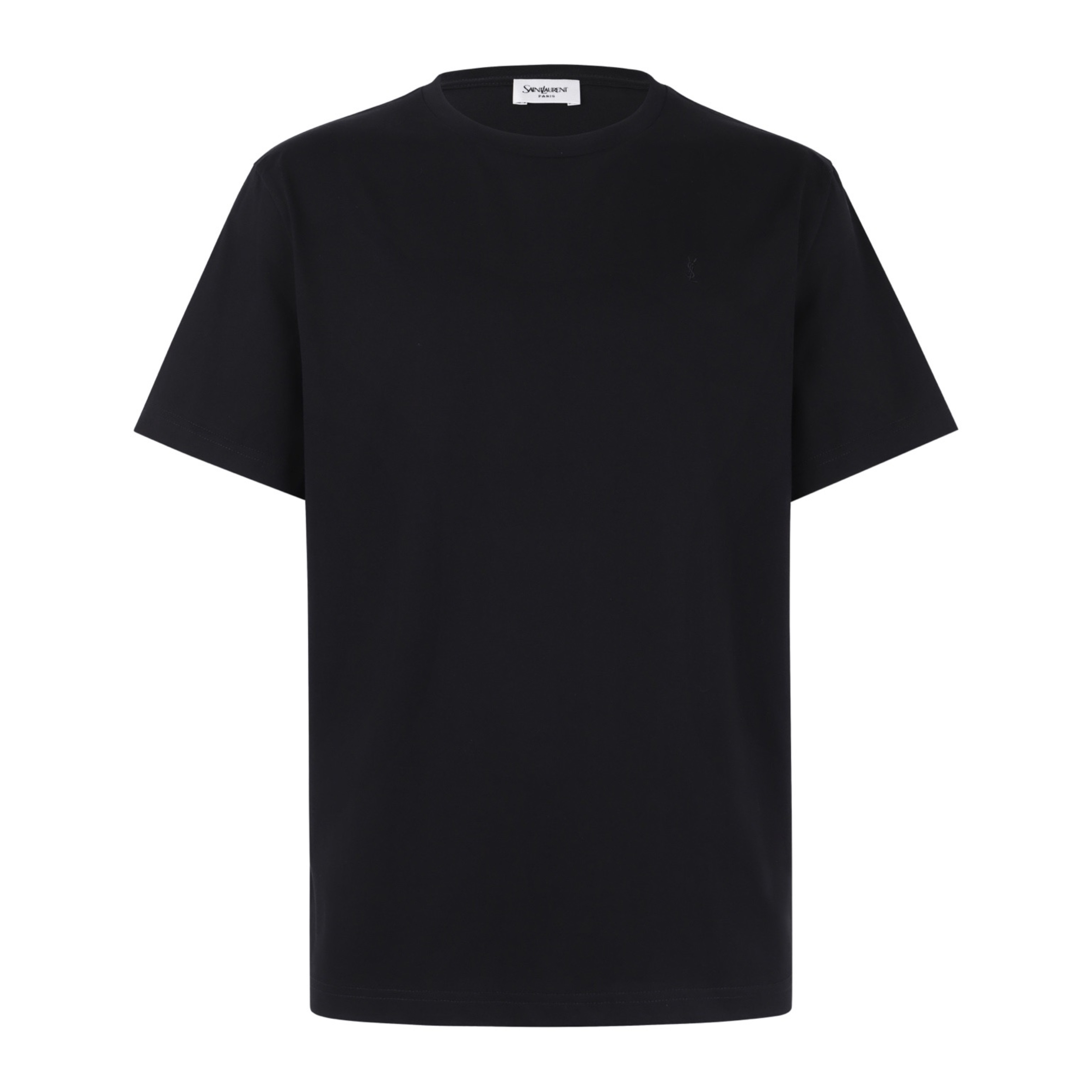 Saint Laurent Salnt Laurent 标识刺绣短袖黑色
