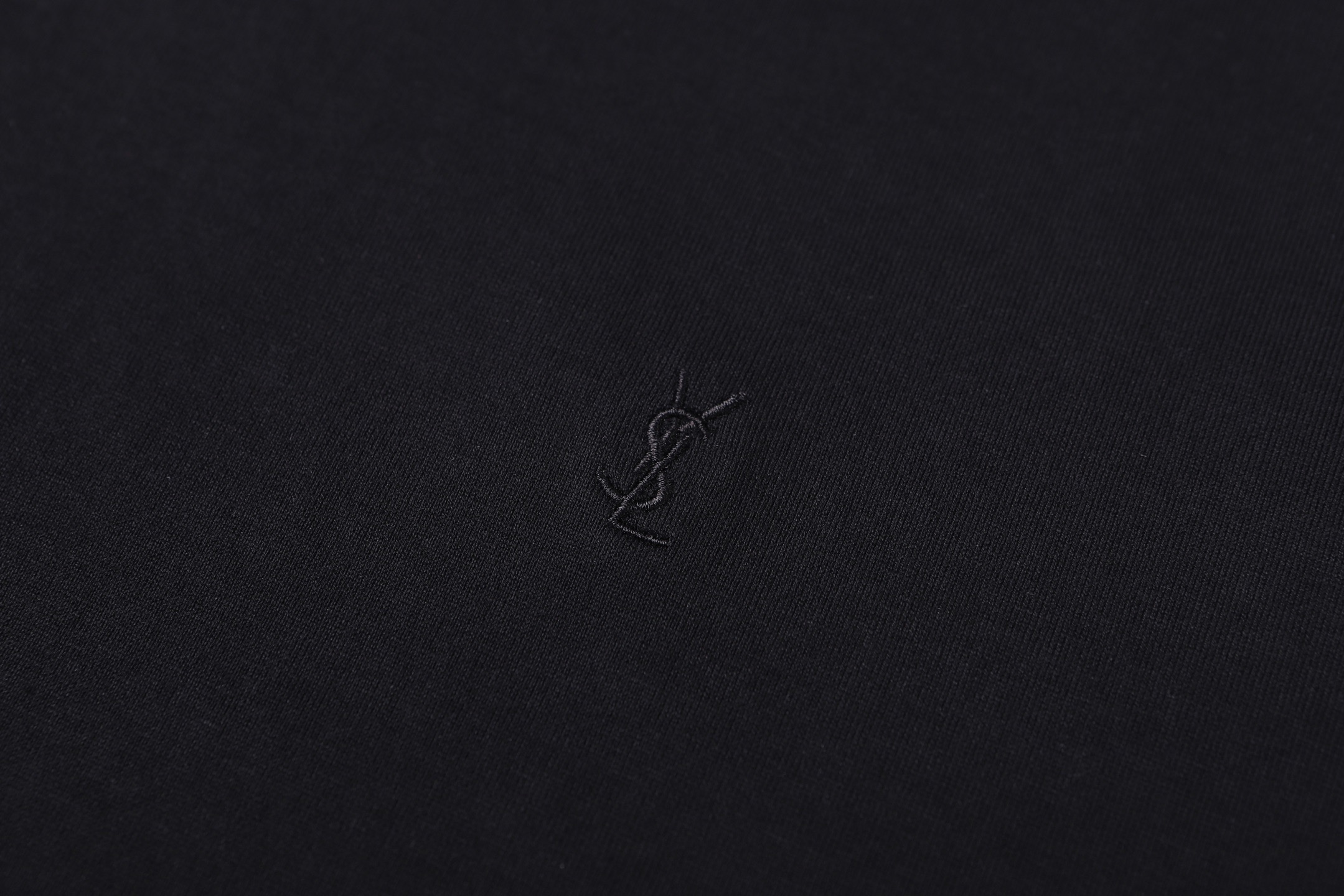 Saint Laurent Salnt Laurent 标识刺绣短袖黑色