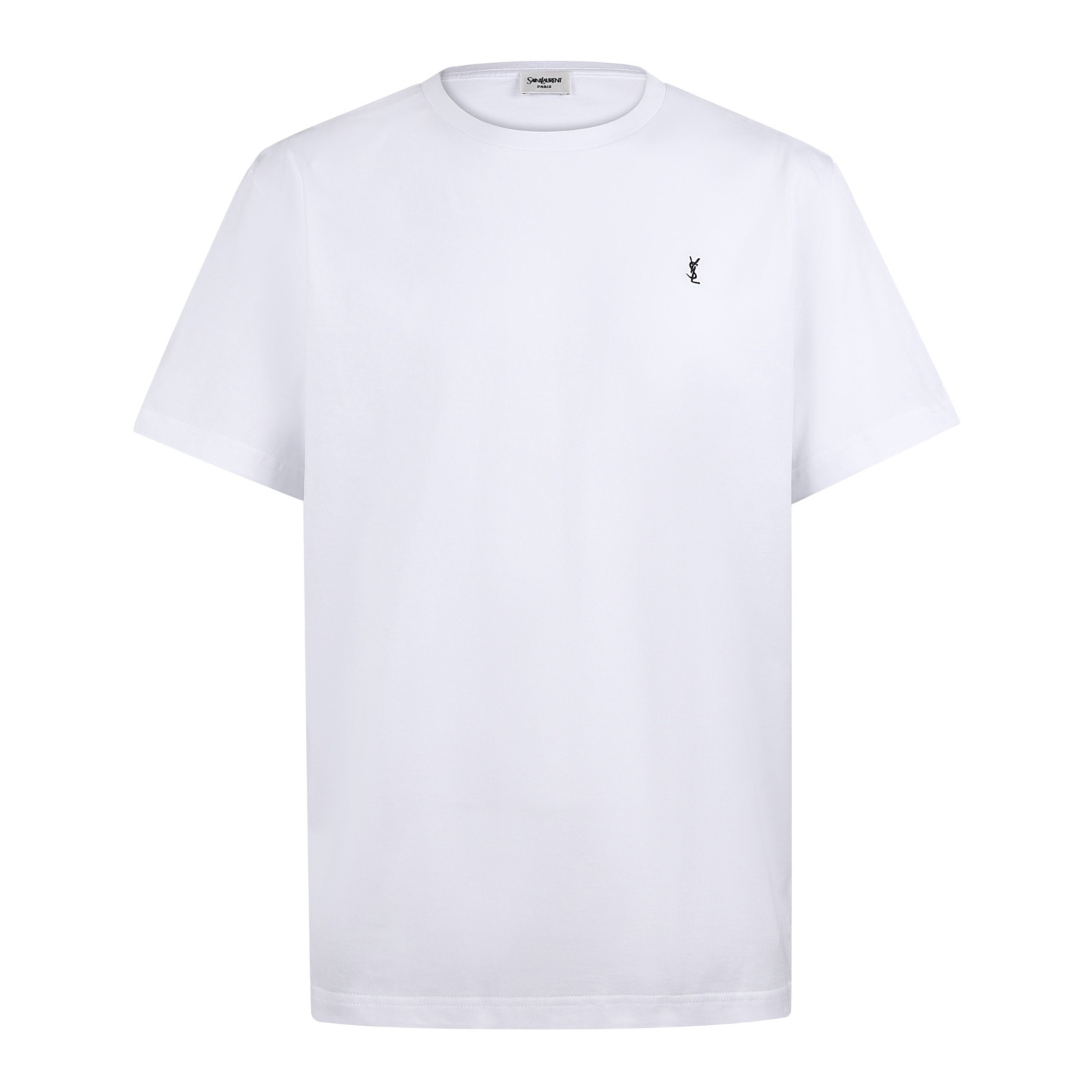 Saint Laurent Salnt Laurent 标识刺绣短袖白色