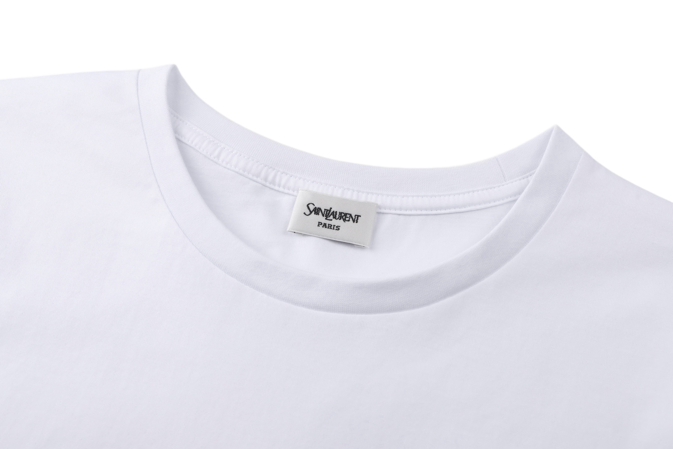 Saint Laurent Salnt Laurent 标识刺绣短袖白色